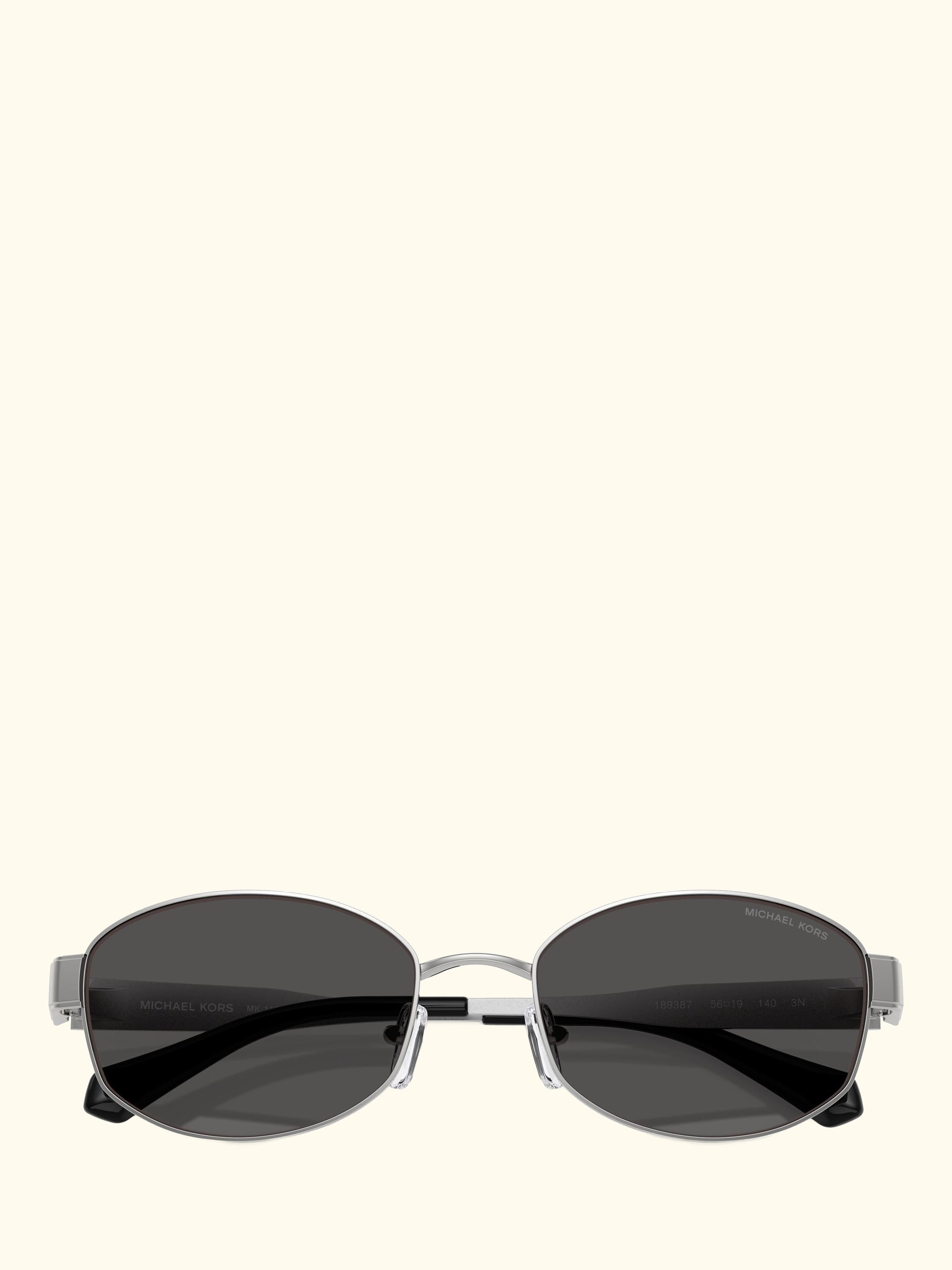 0MK1161 Oval Sunglasses, Silver/Black