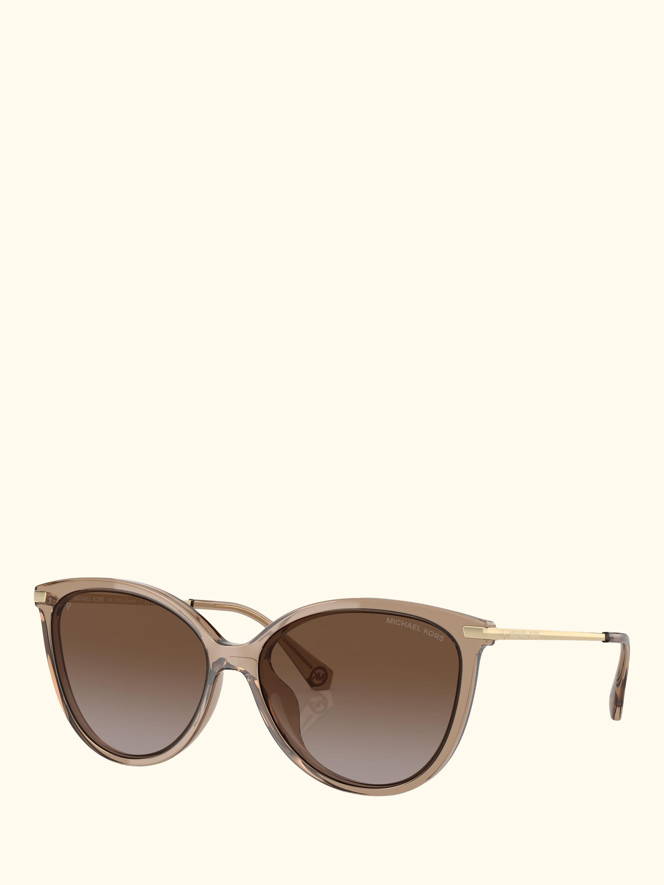 0MK2184U Round Sunglasses, Brown Transparent/Brown Gradient