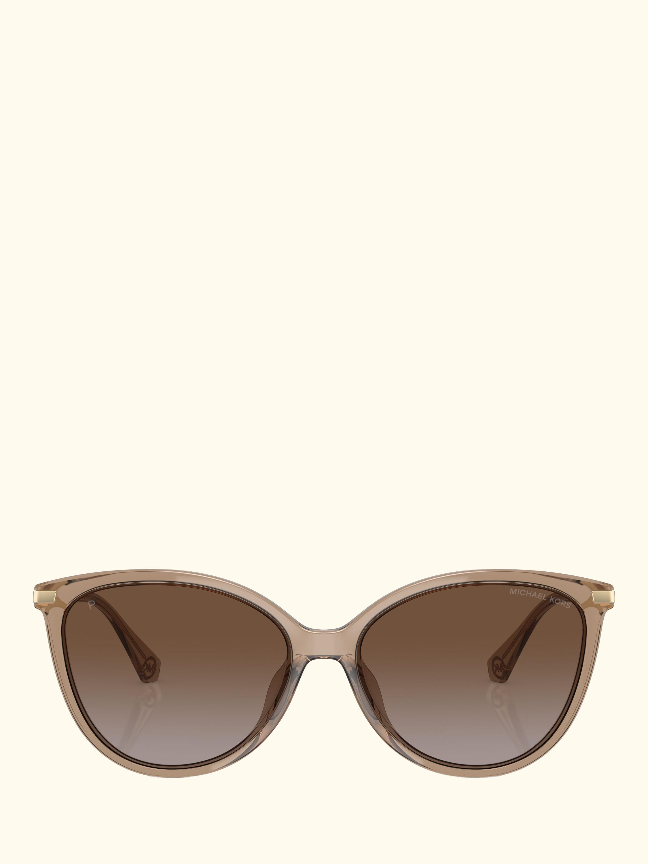 0MK2184U Round Sunglasses, Brown Transparent/Brown Gradient