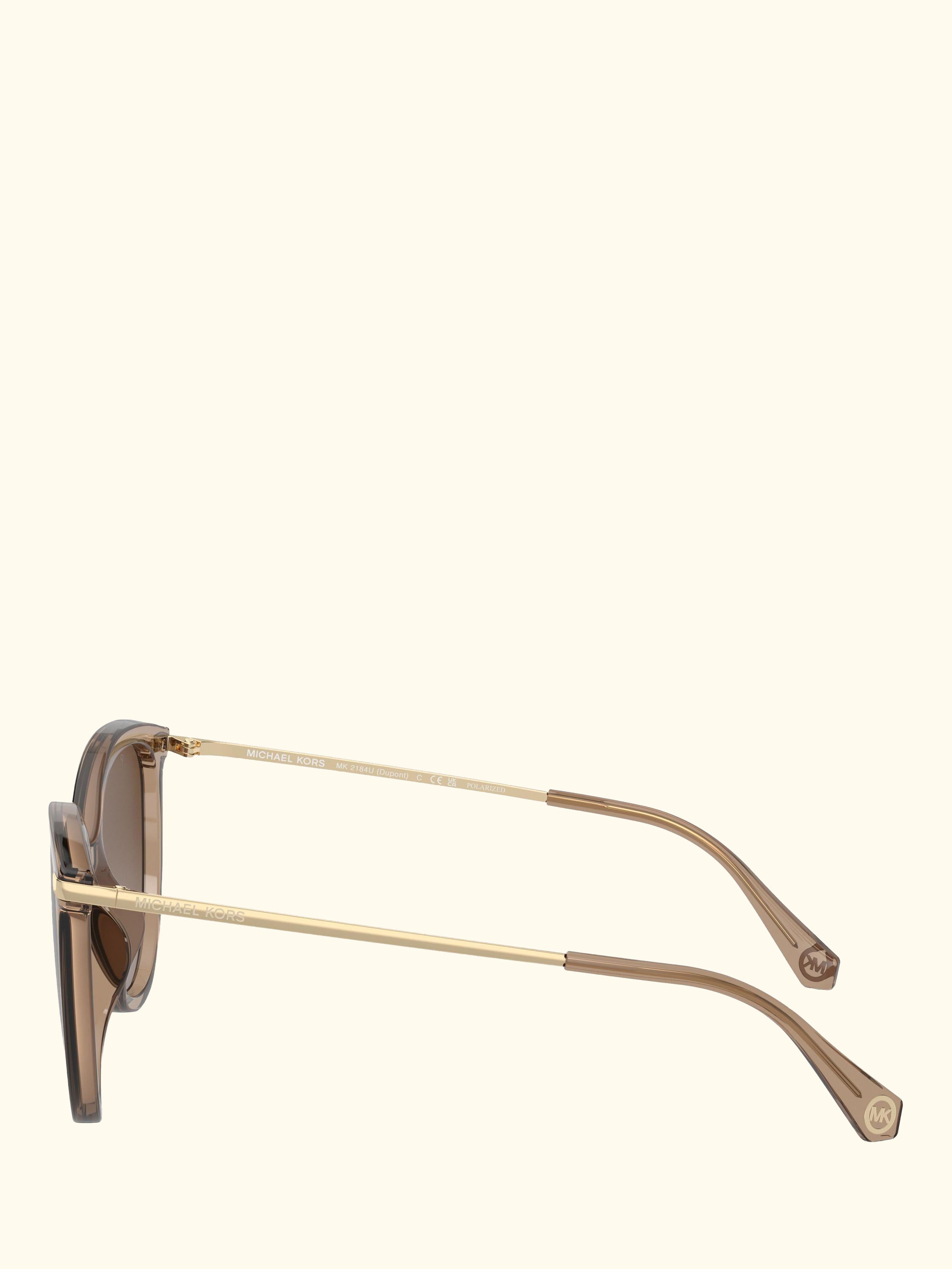0MK2184U Round Sunglasses, Brown Transparent/Brown Gradient