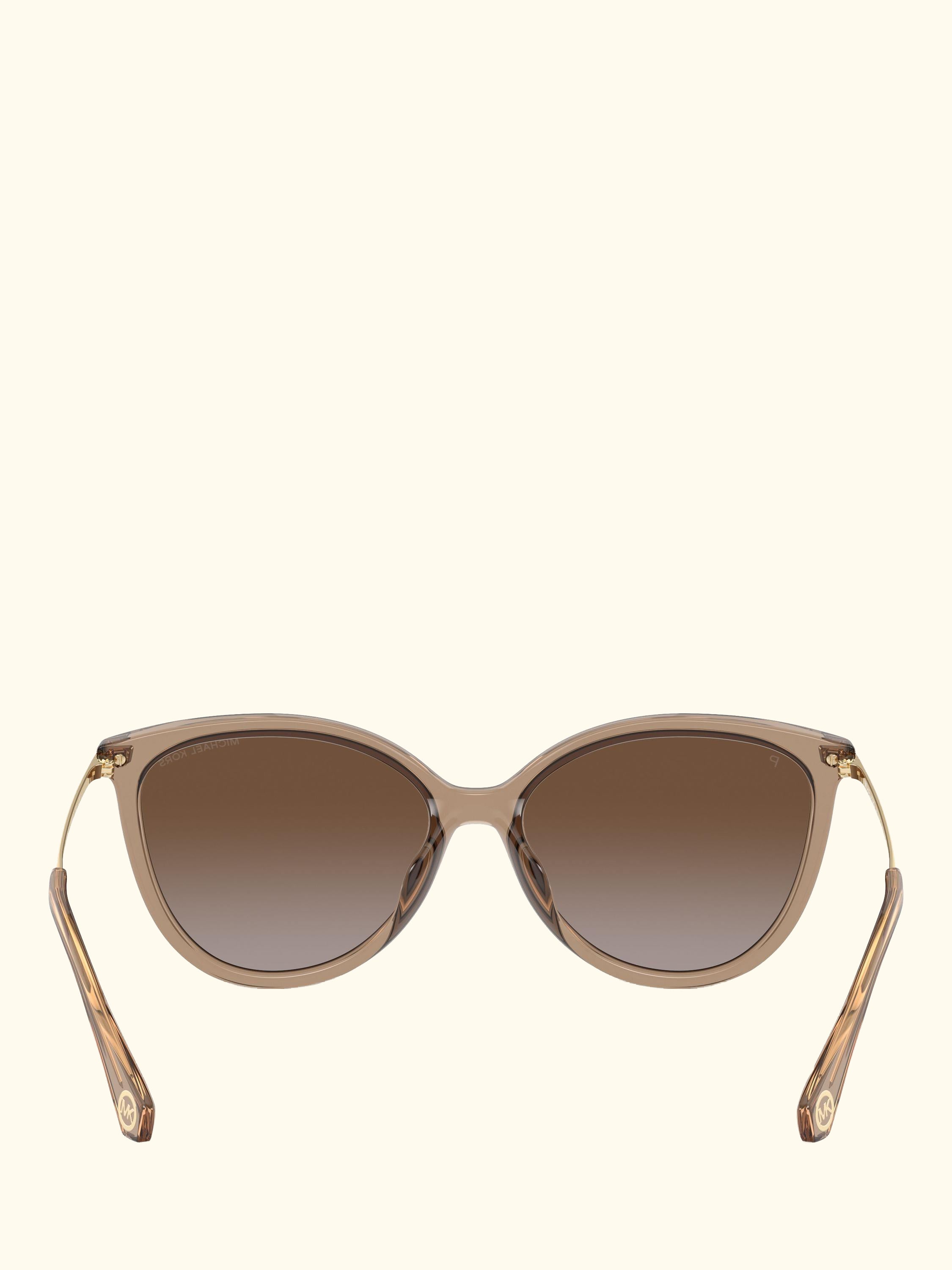 0MK2184U Round Sunglasses, Brown Transparent/Brown Gradient