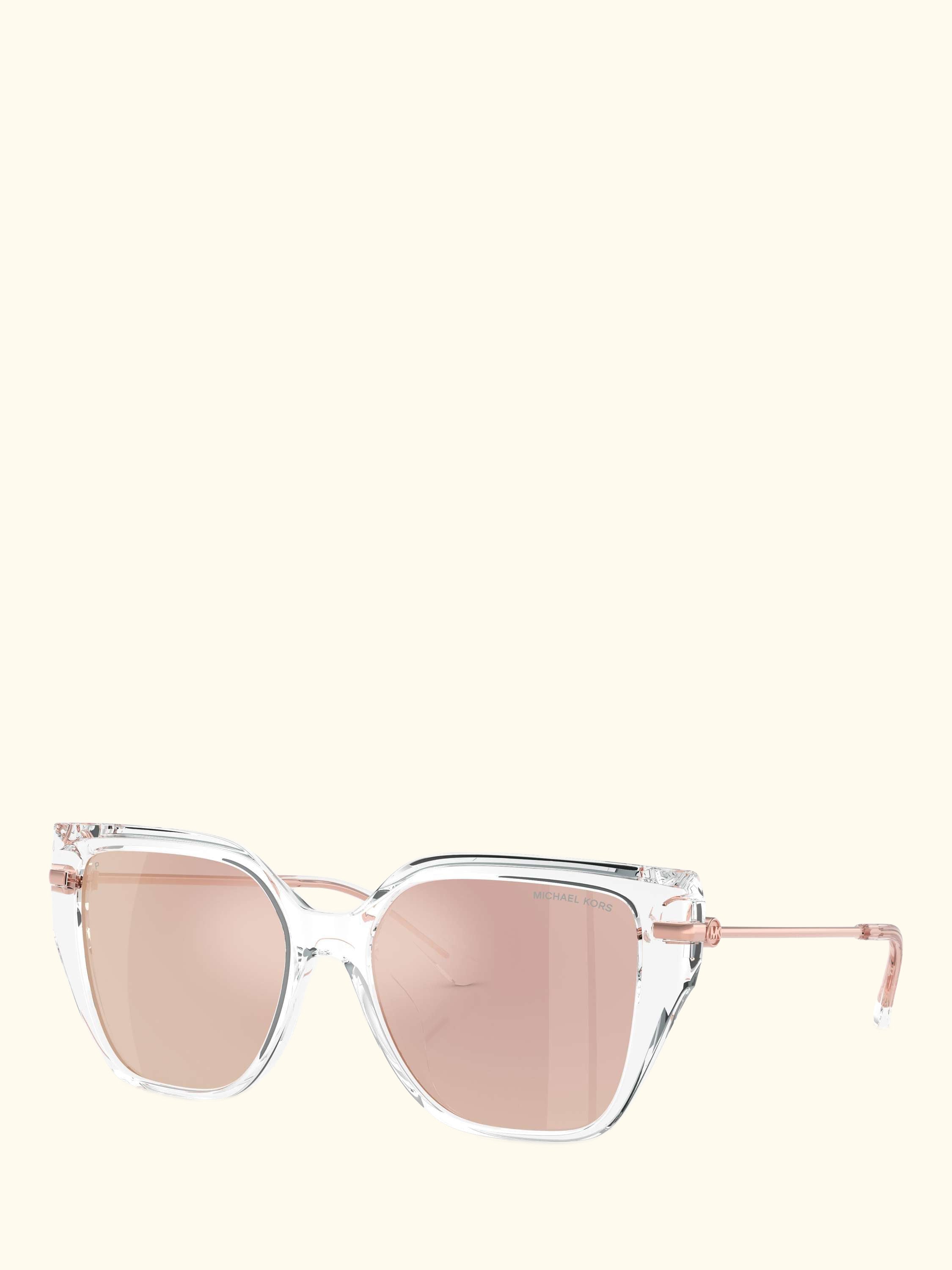 0MK2231U Cat's Eye Sunglasses, Clear/Mirror Rose Gold