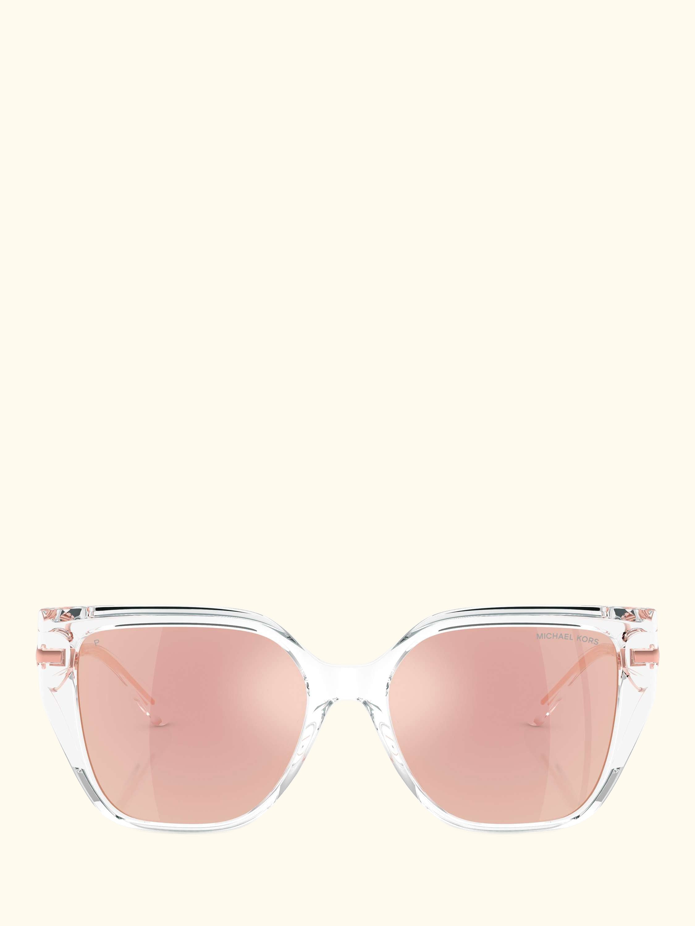 0MK2231U Cat's Eye Sunglasses, Clear/Mirror Rose Gold