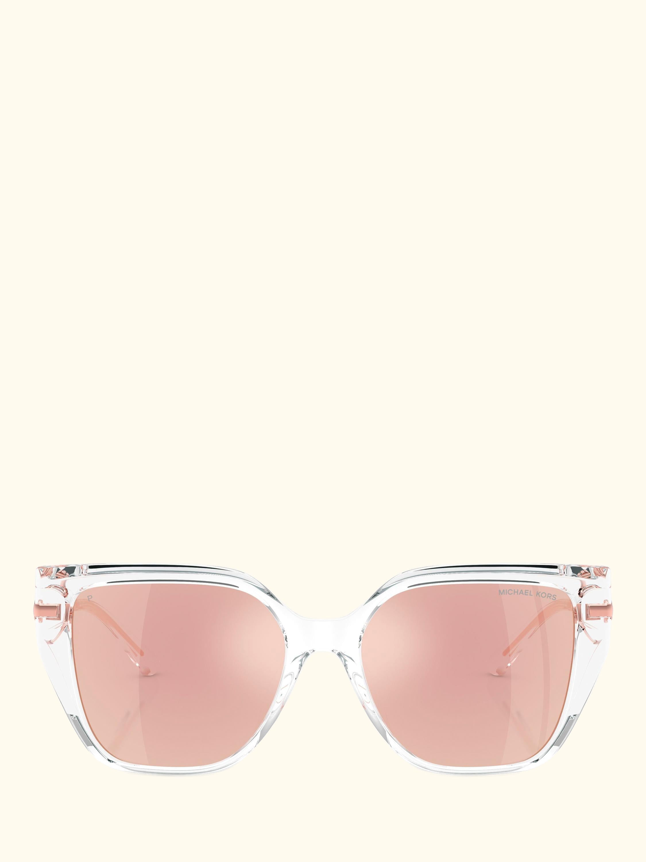 0MK2231U Cat's Eye Sunglasses, Clear/Mirror Rose Gold