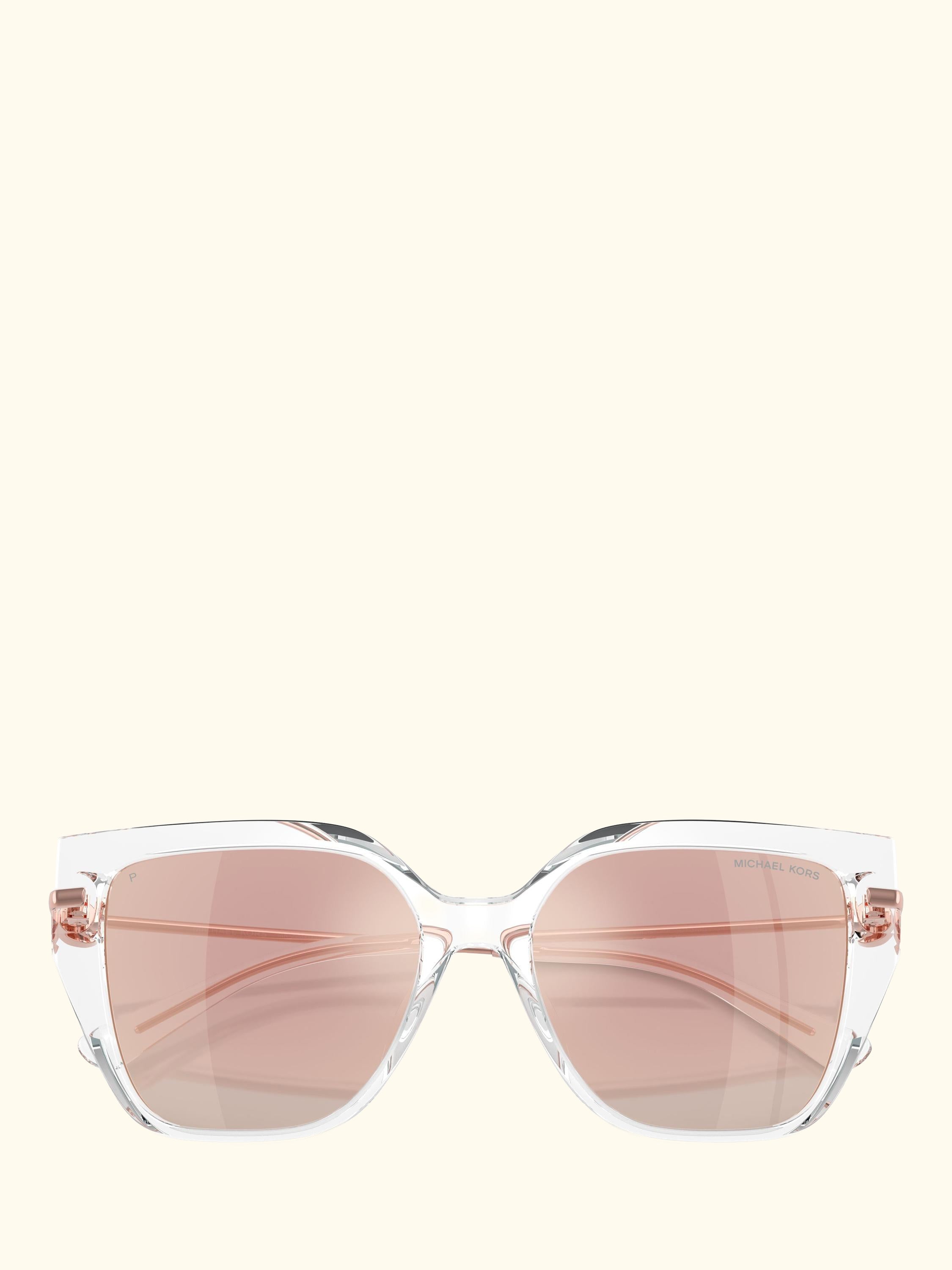 0MK2231U Cat's Eye Sunglasses, Clear/Mirror Rose Gold