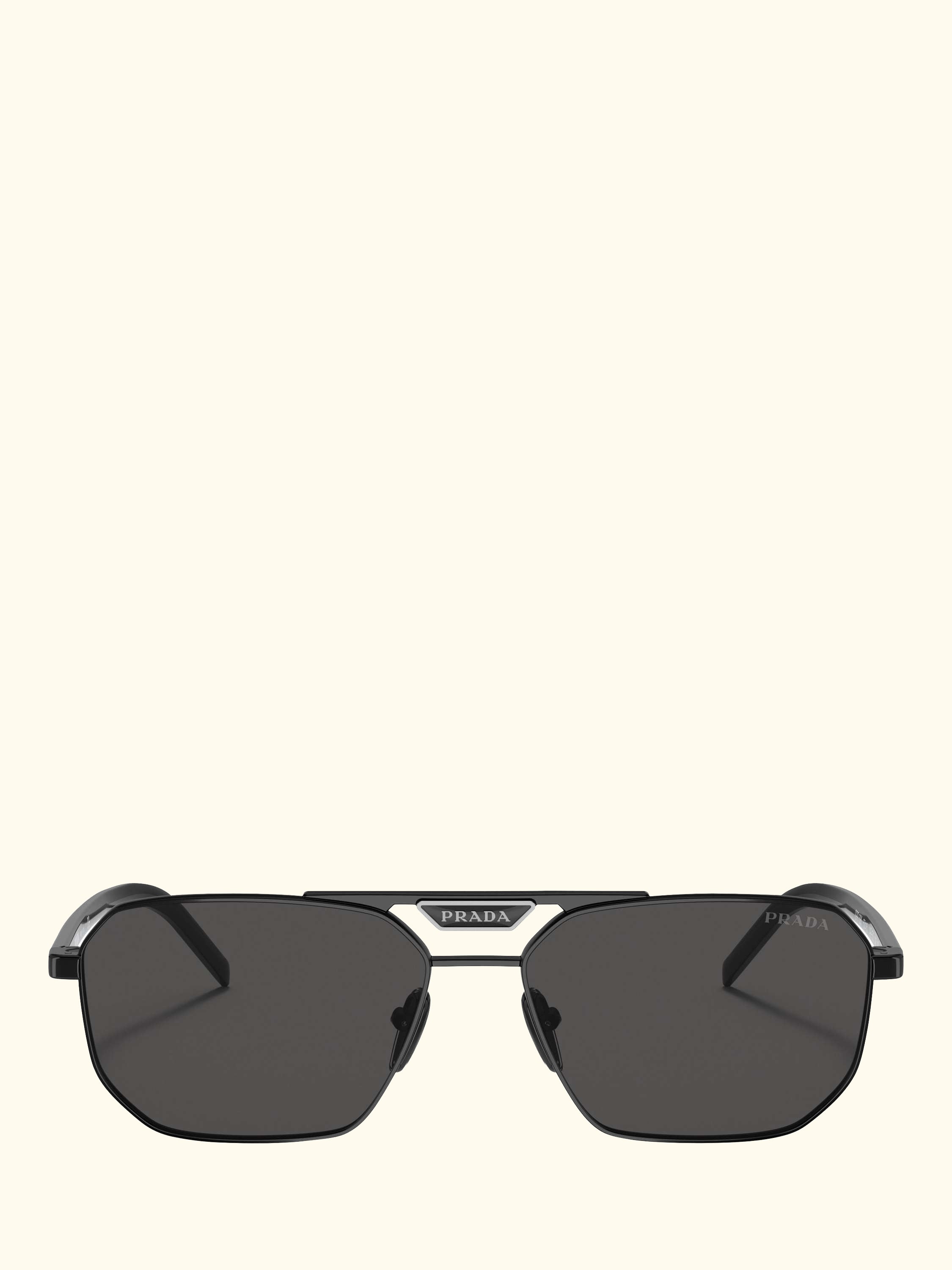 PR 58YS Men's Rectangular Sunglasses, Black