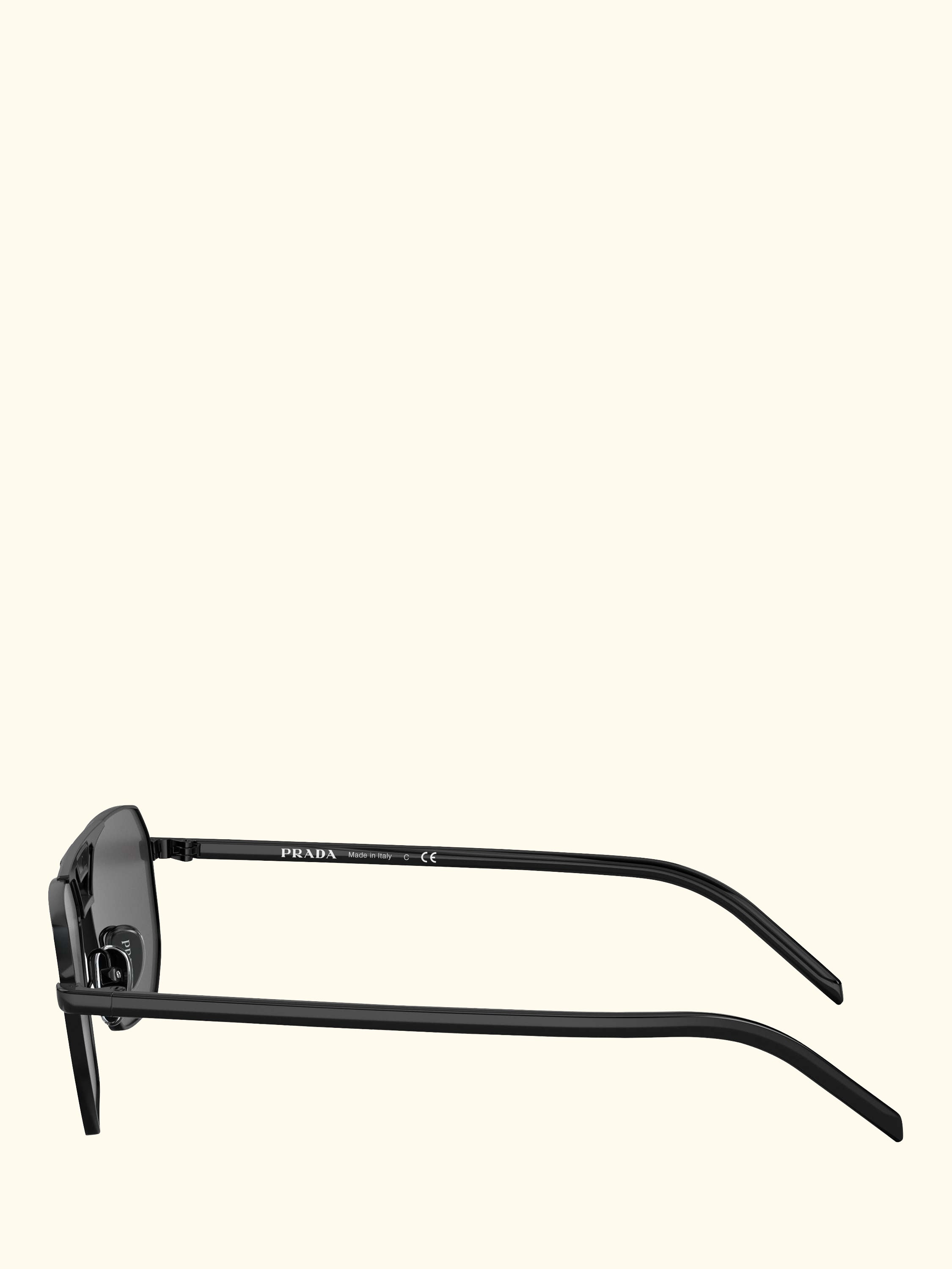 PR 58YS Men's Rectangular Sunglasses, Black