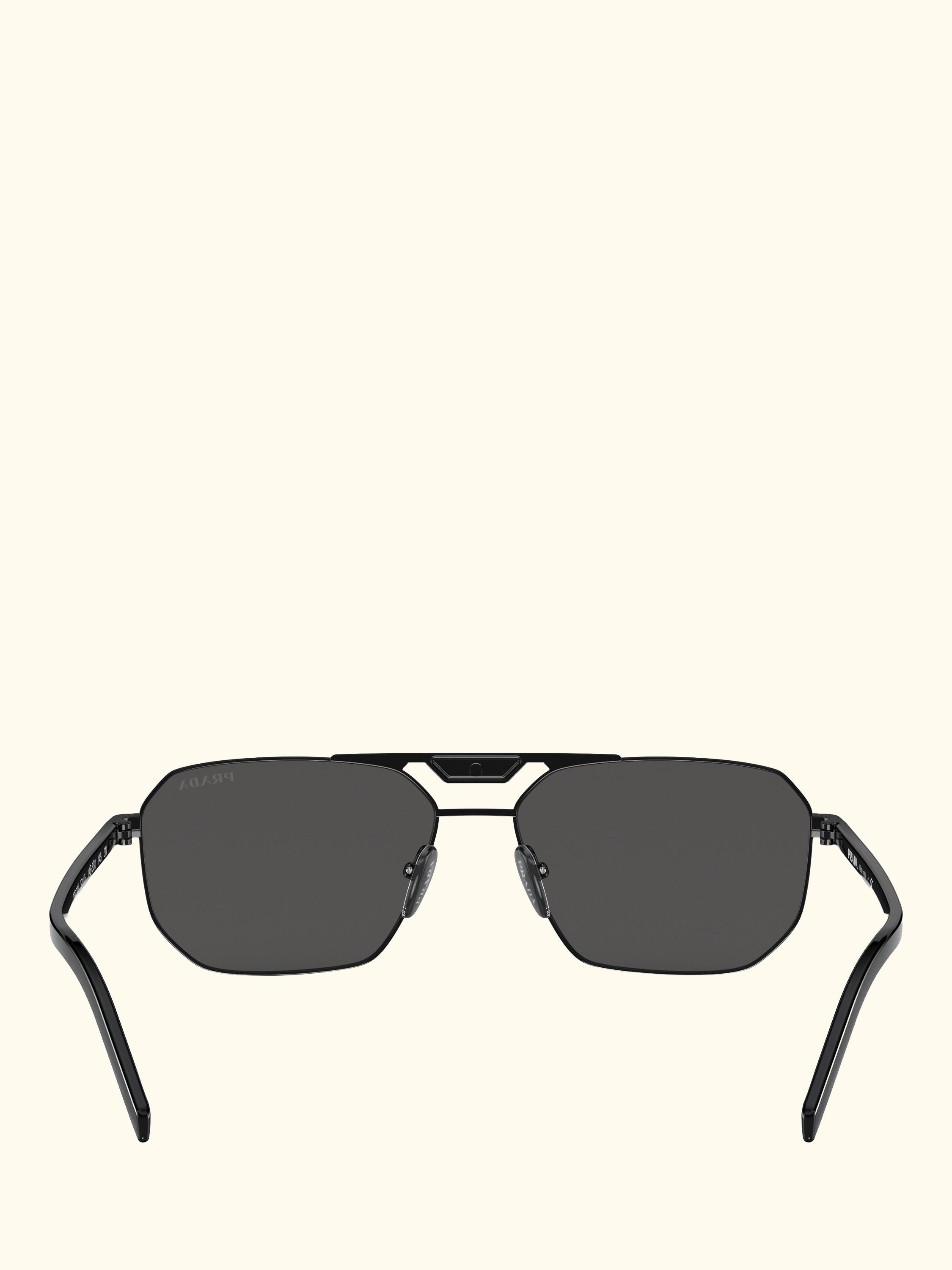 PR 58YS Men's Rectangular Sunglasses, Black