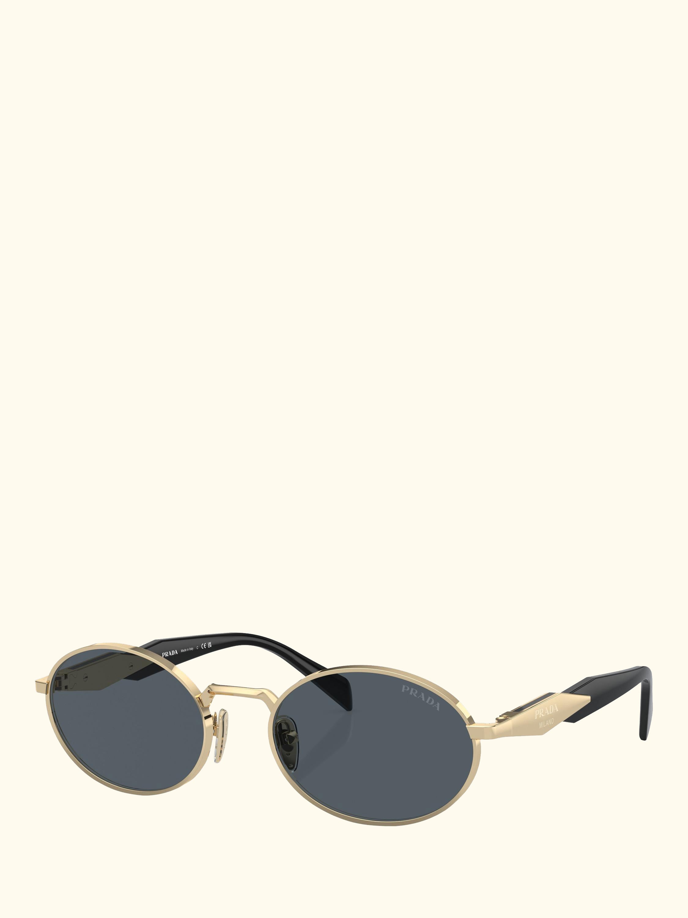 PR65ZS Women's Oval Sunglasses, Pale Gold/Grey