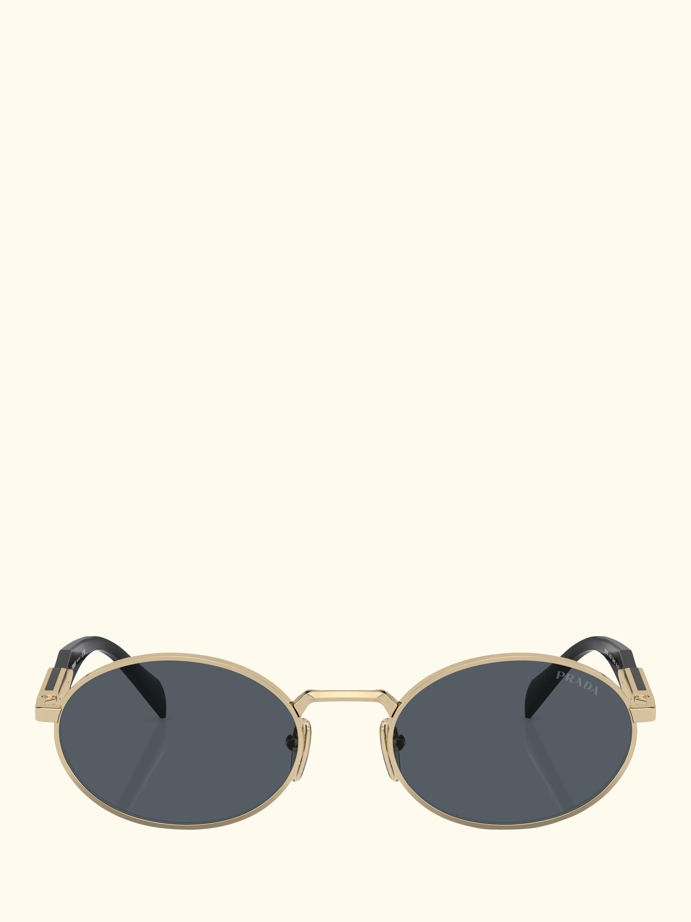 PR65ZS Women's Oval Sunglasses, Pale Gold/Grey