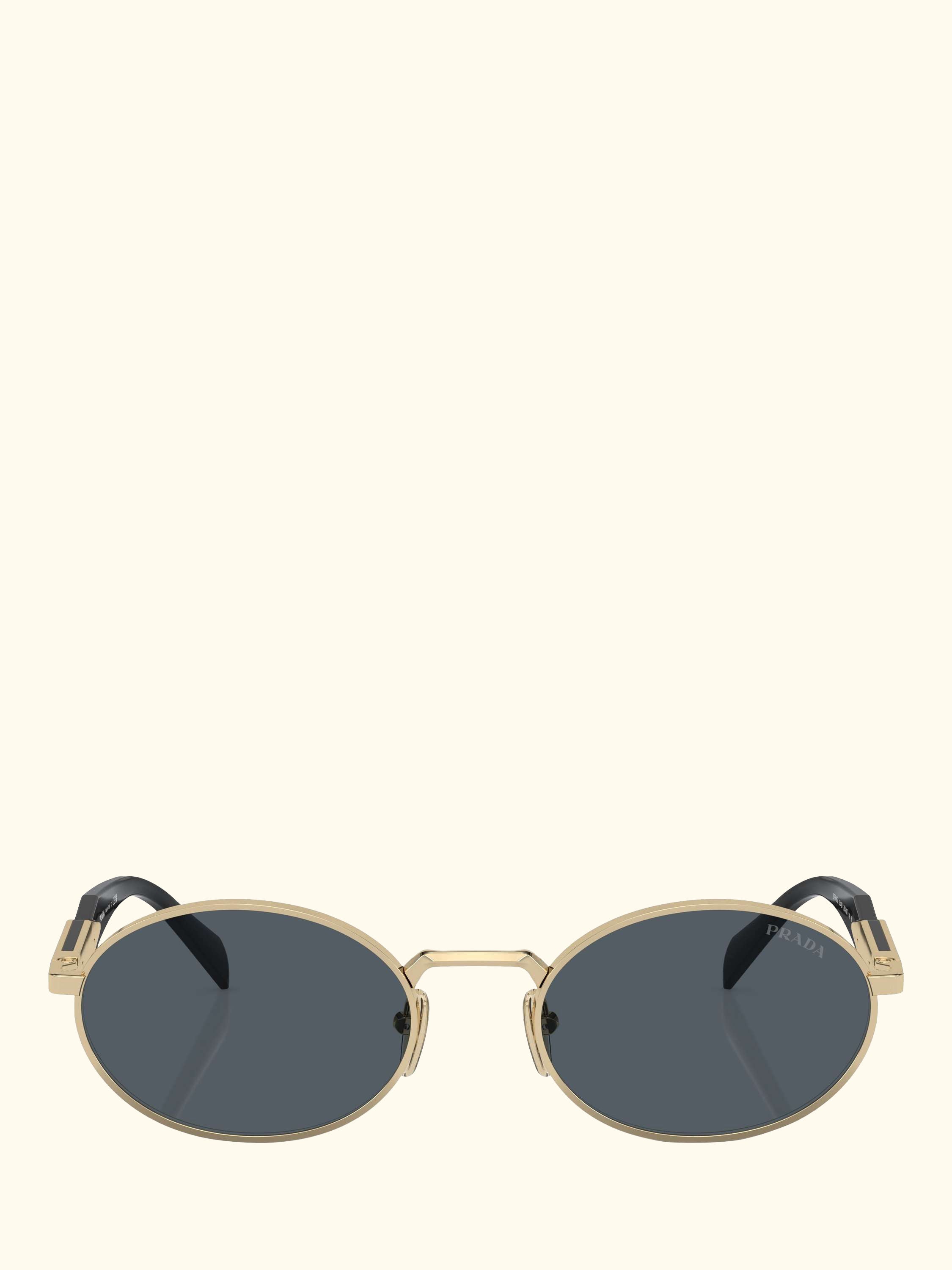 PR65ZS Women's Oval Sunglasses, Pale Gold/Grey