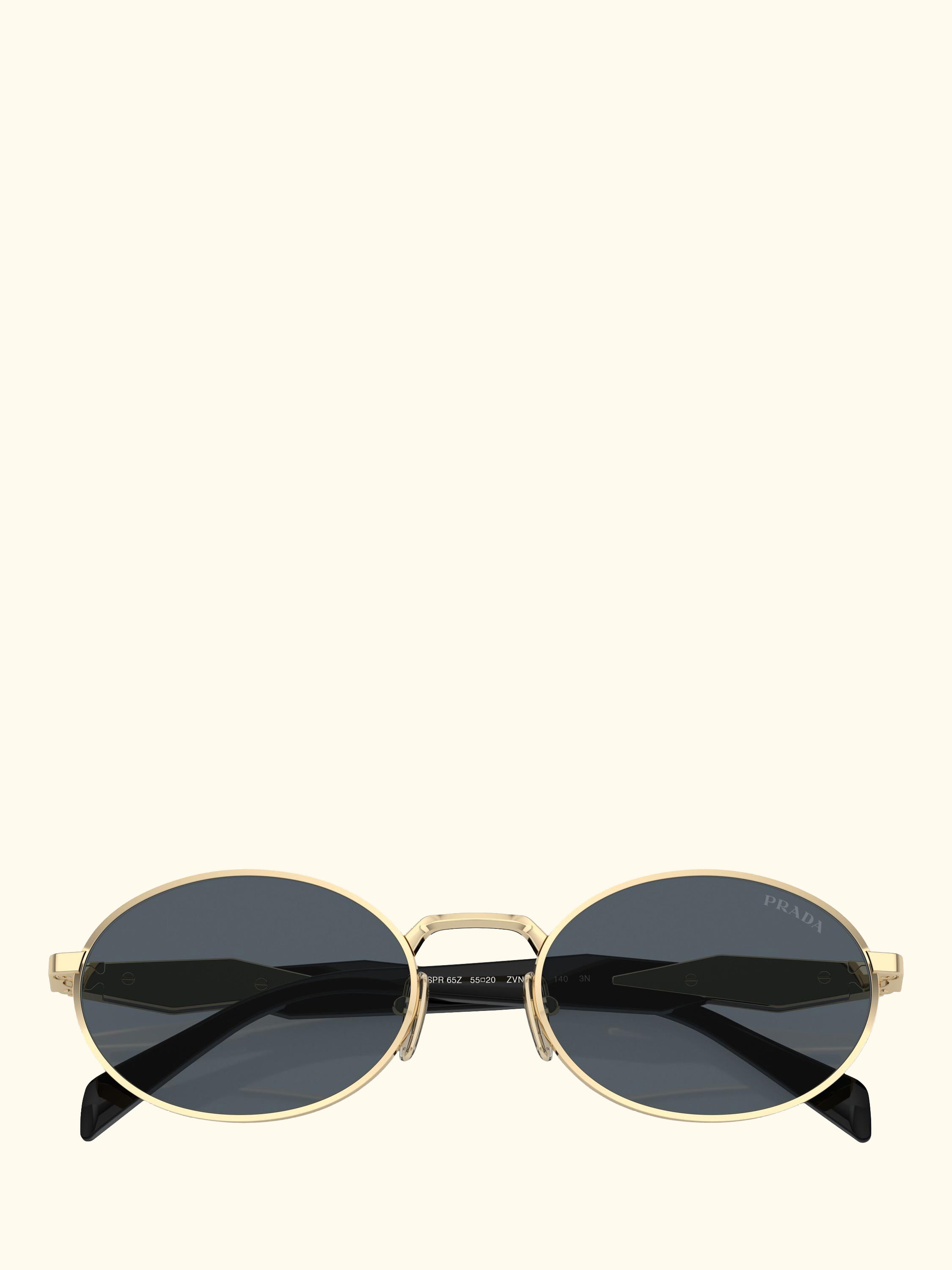 PR65ZS Women's Oval Sunglasses, Pale Gold/Grey