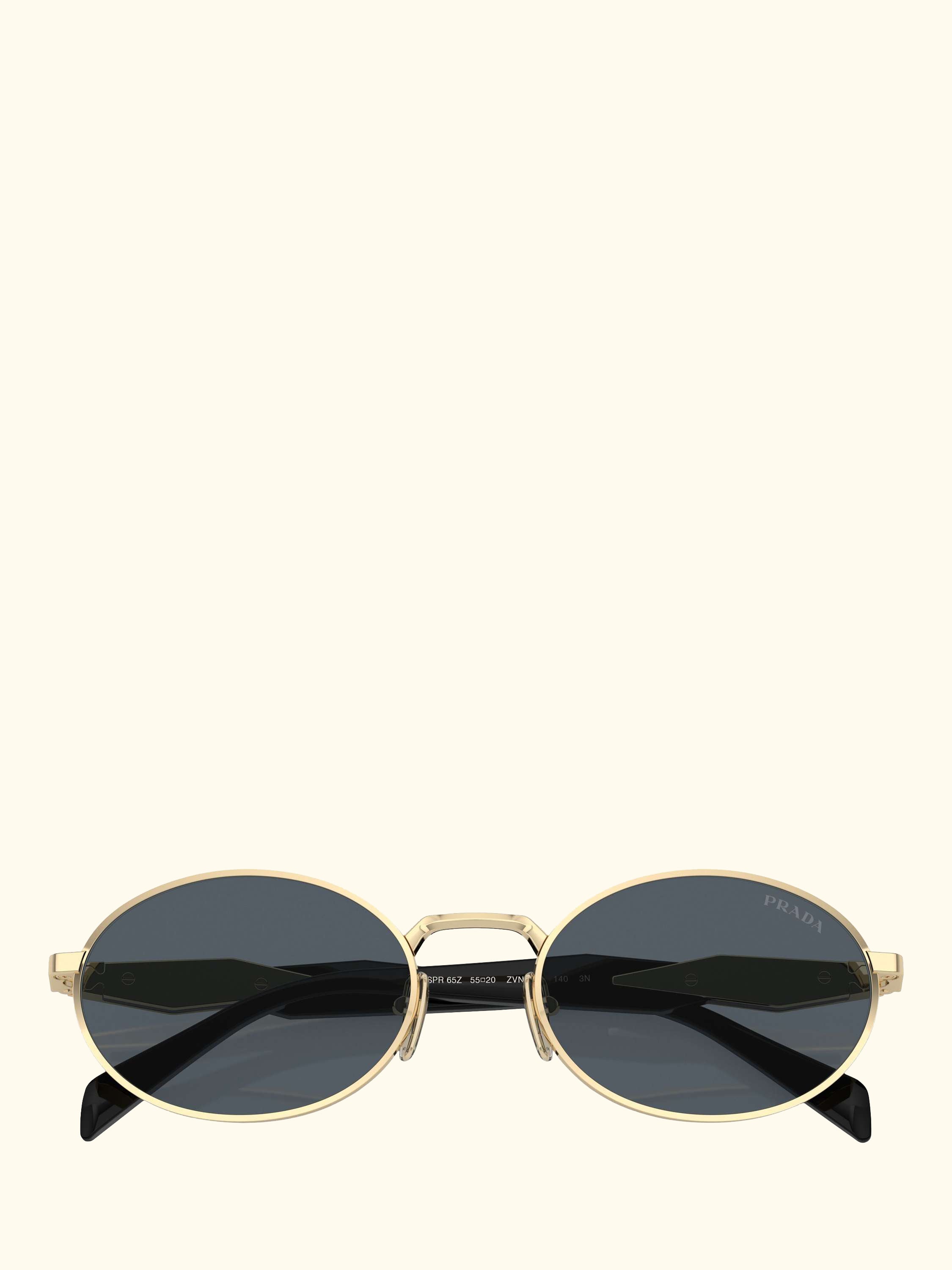 PR65ZS Women's Oval Sunglasses, Pale Gold/Grey