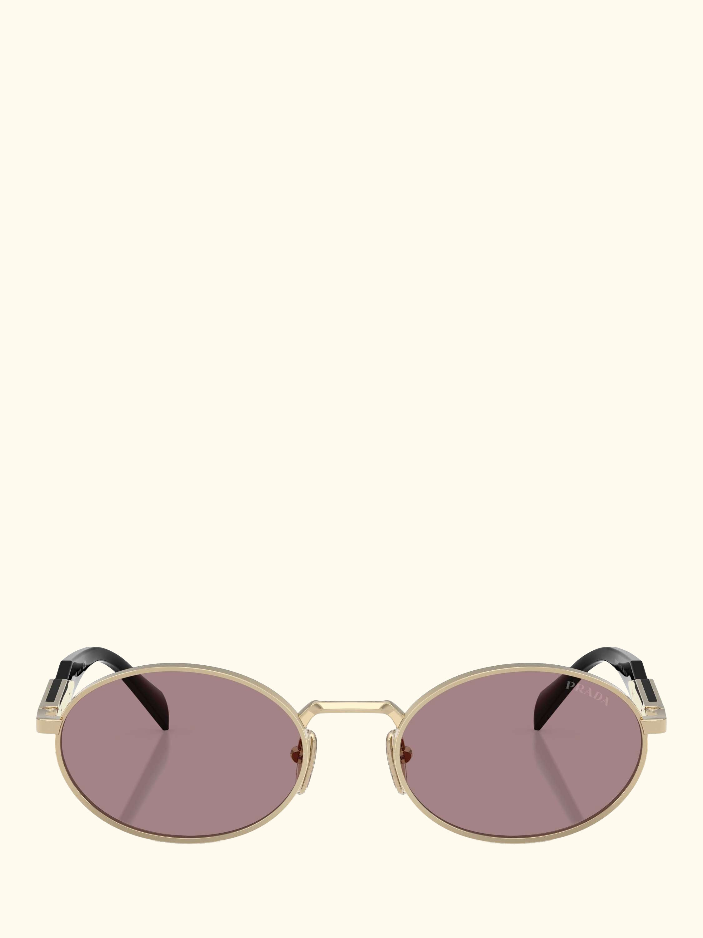 PR 65ZS Women's Oval Sunglasses, Pale Gold