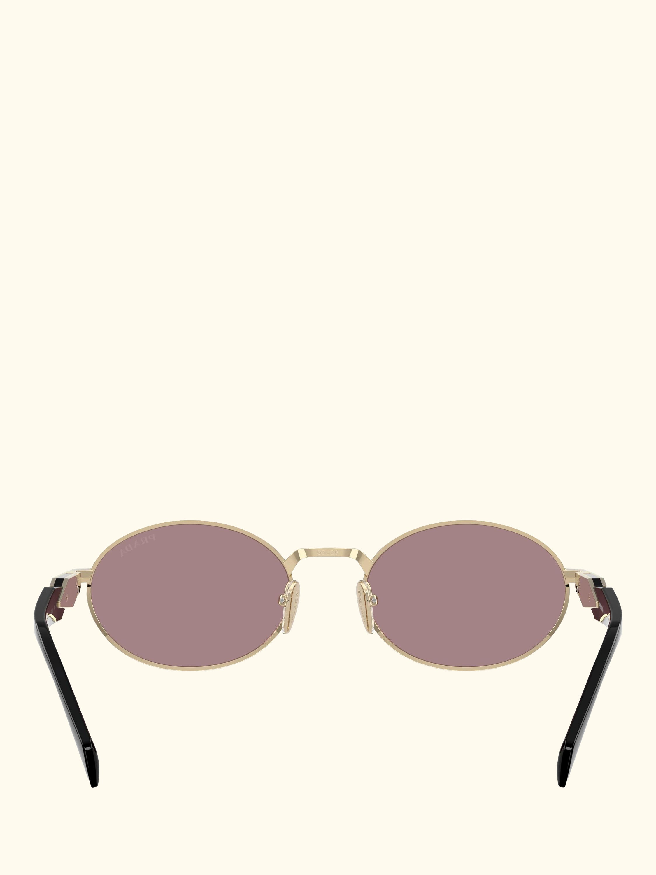 PR 65ZS Women's Oval Sunglasses, Pale Gold