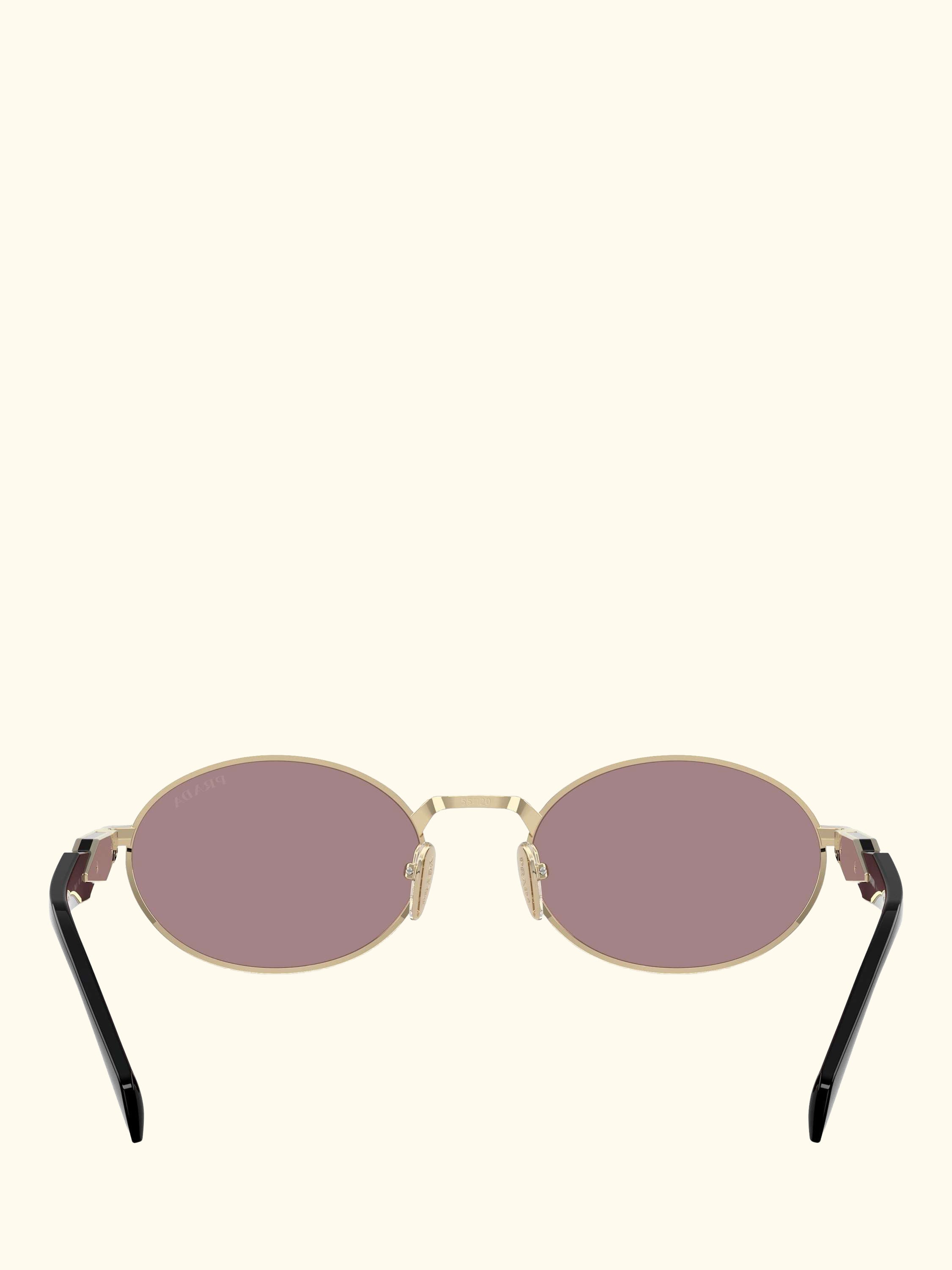 PR 65ZS Women's Oval Sunglasses, Pale Gold