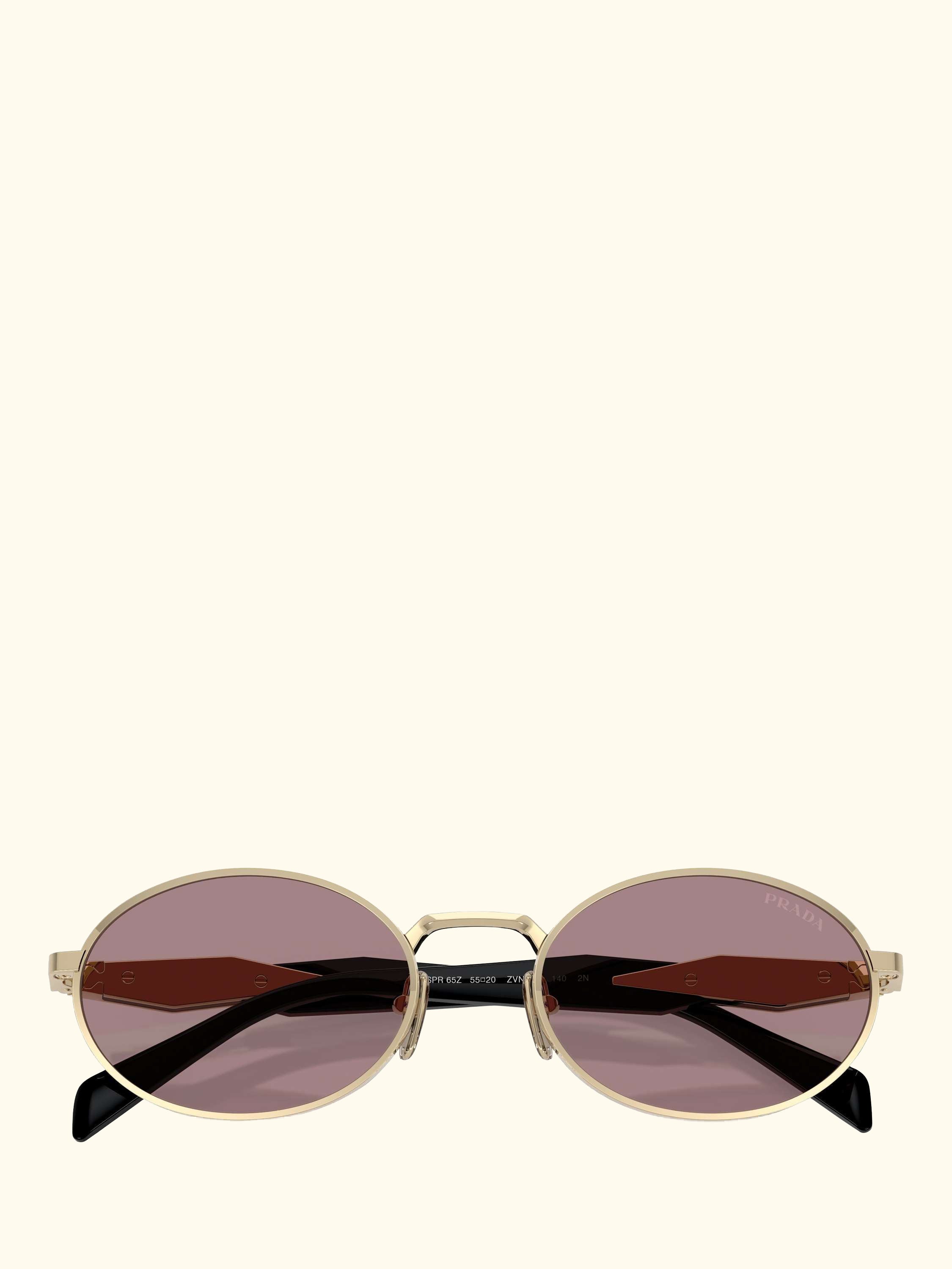 PR 65ZS Women's Oval Sunglasses, Pale Gold