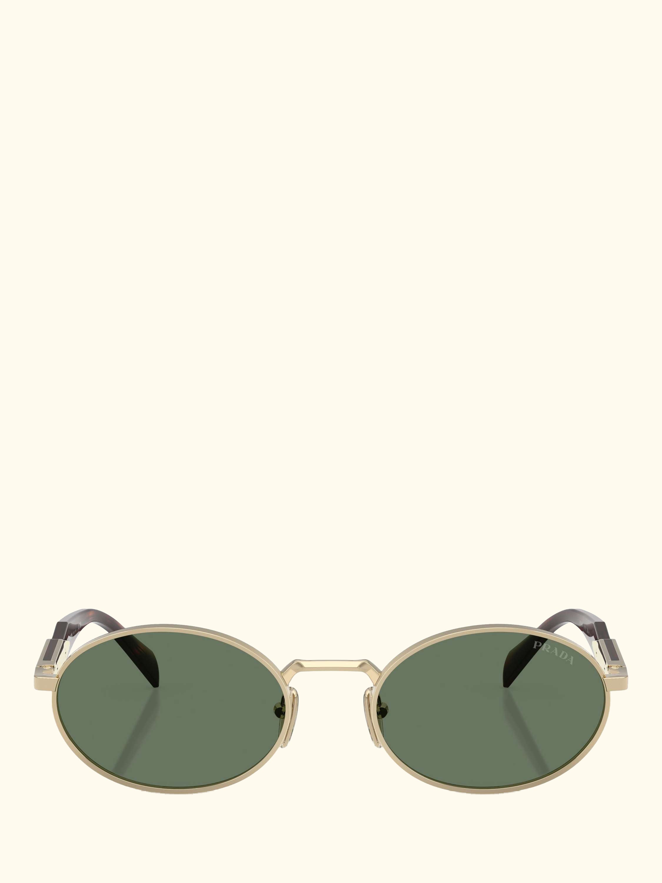 PR65ZS Women's Oval Sunglasses, Pale Gold/Green