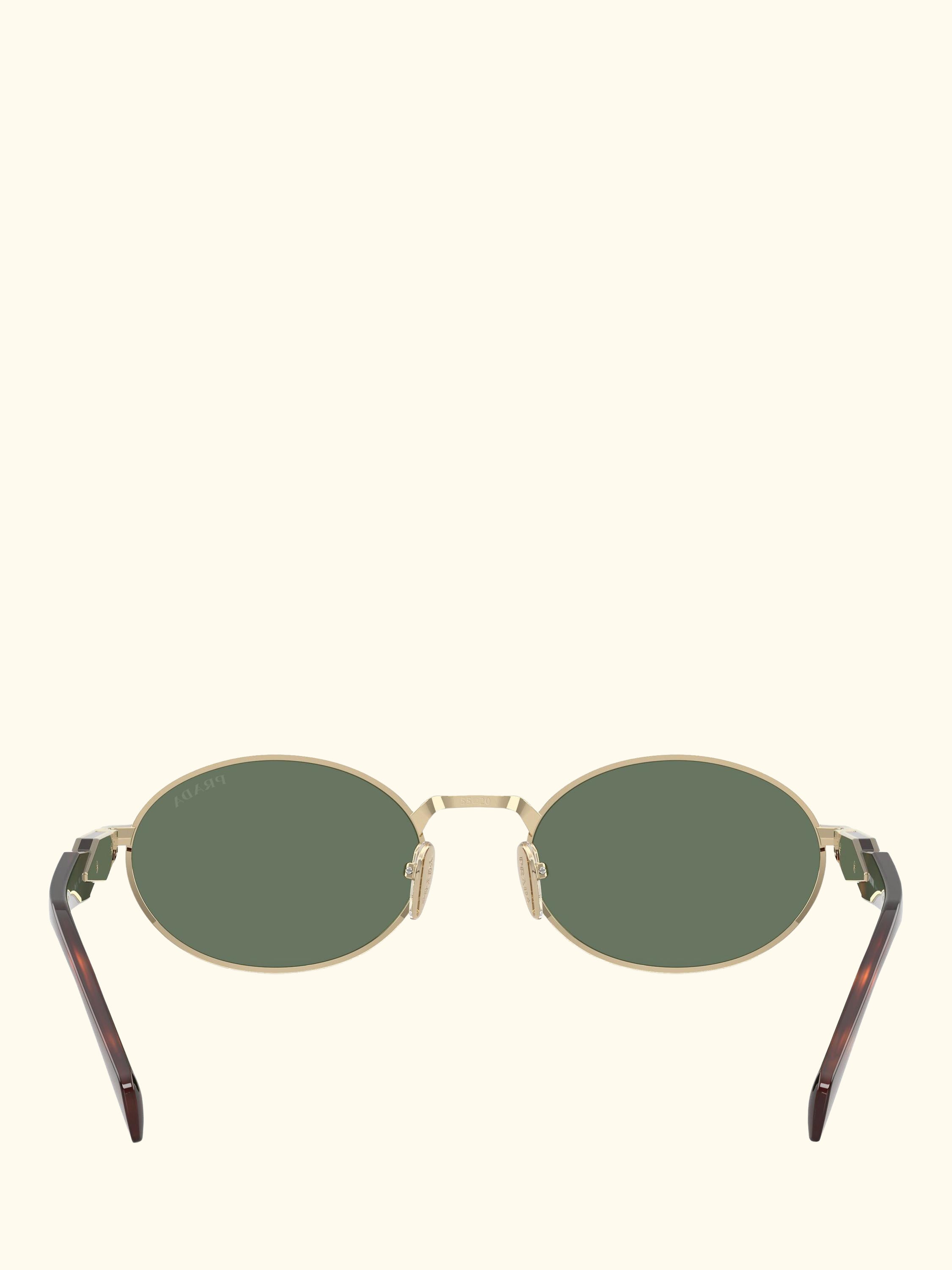 PR65ZS Women's Oval Sunglasses, Pale Gold/Green