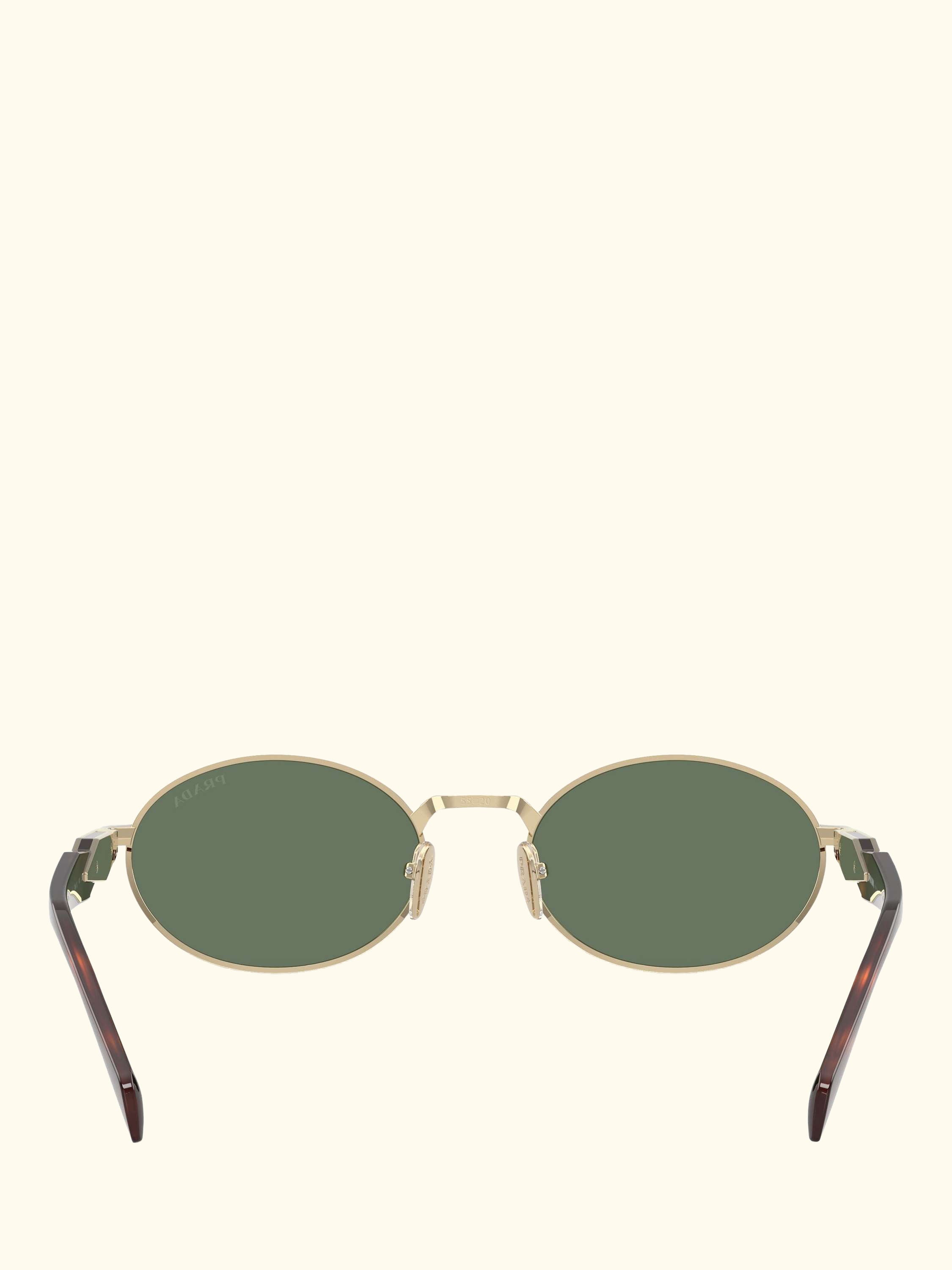 PR65ZS Women's Oval Sunglasses, Pale Gold/Green