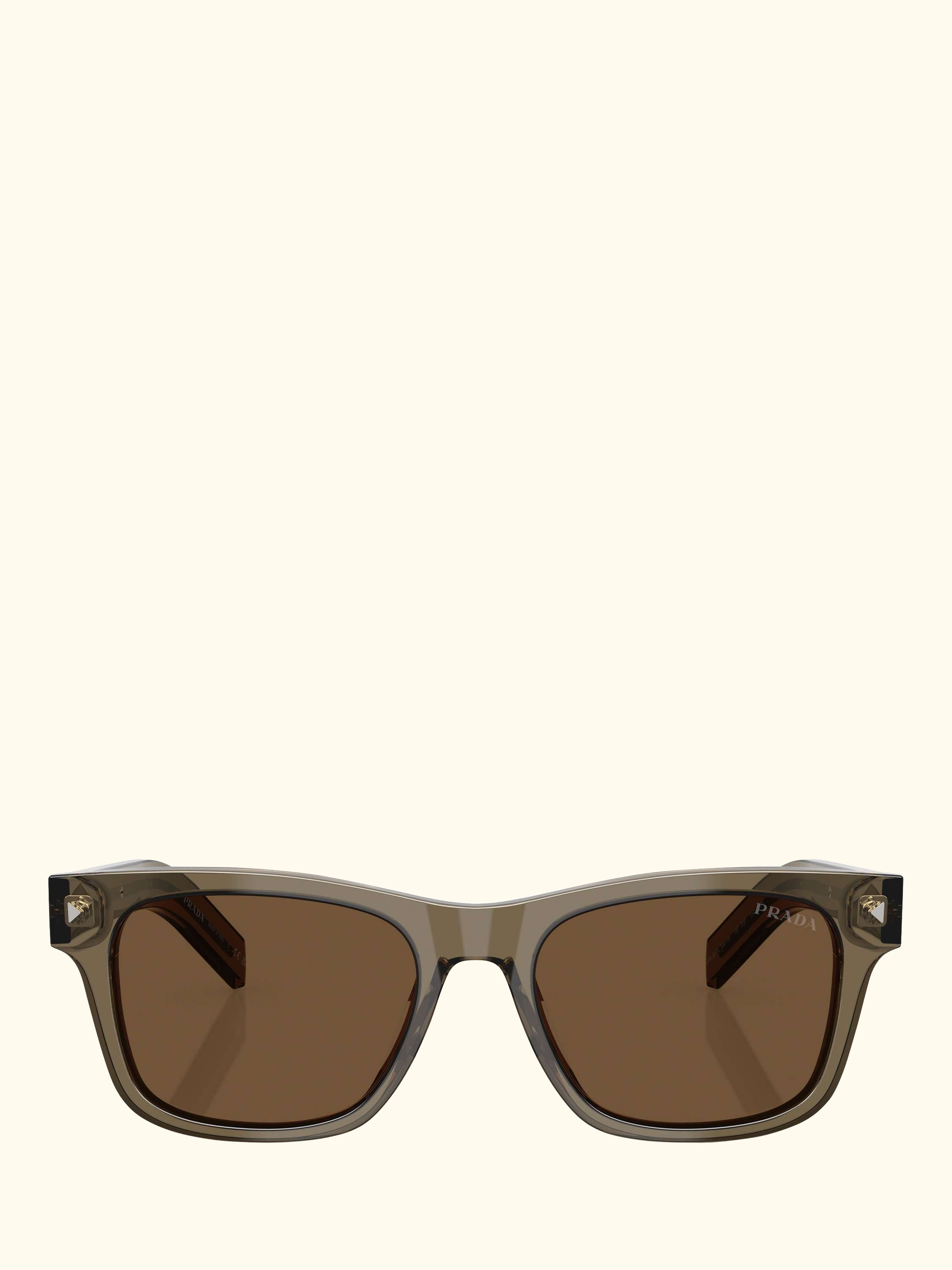 PR A17S Men's Rectangular Sunglasses, Transparent Terra