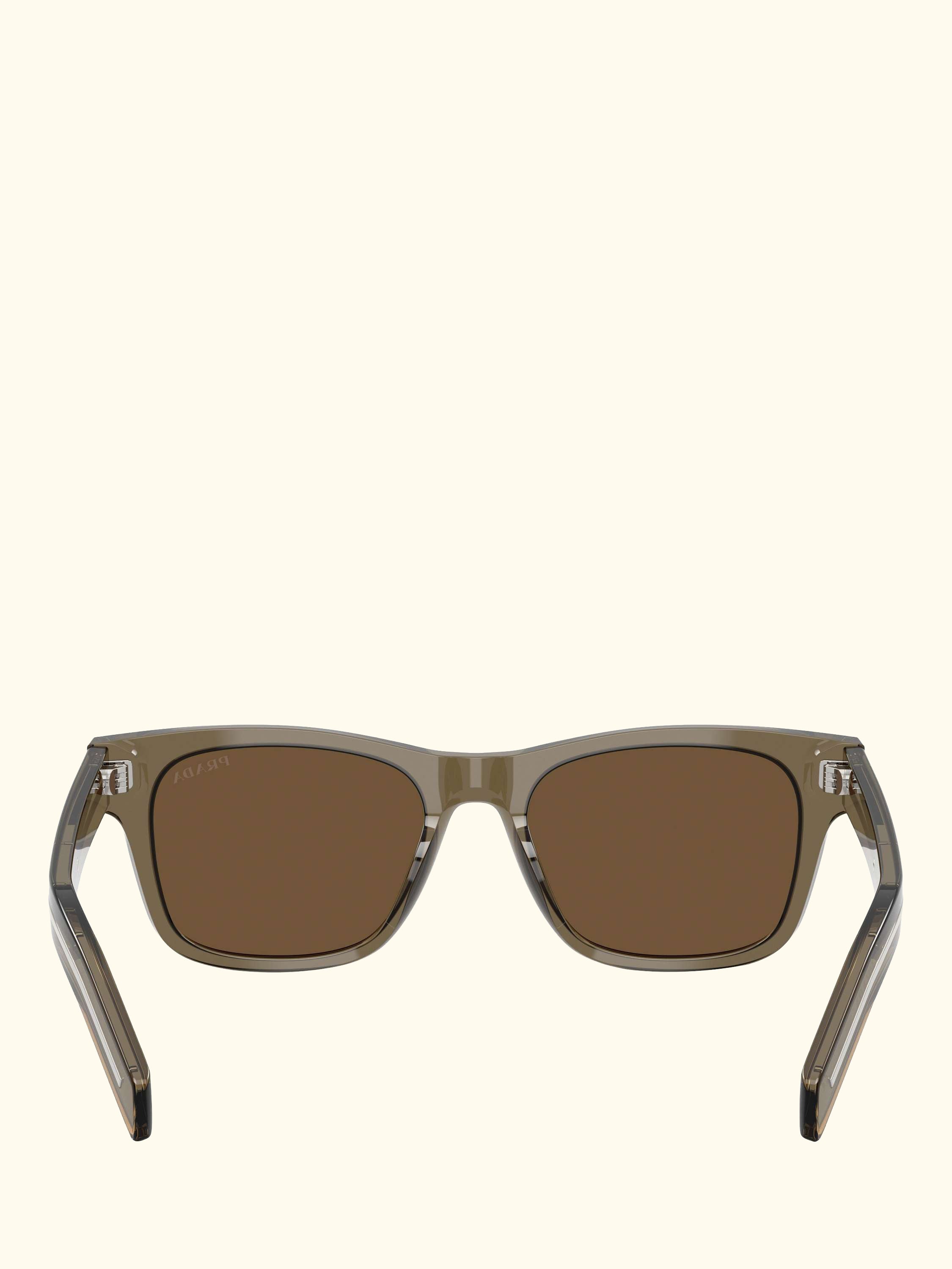 PR A17S Men's Rectangular Sunglasses, Transparent Terra