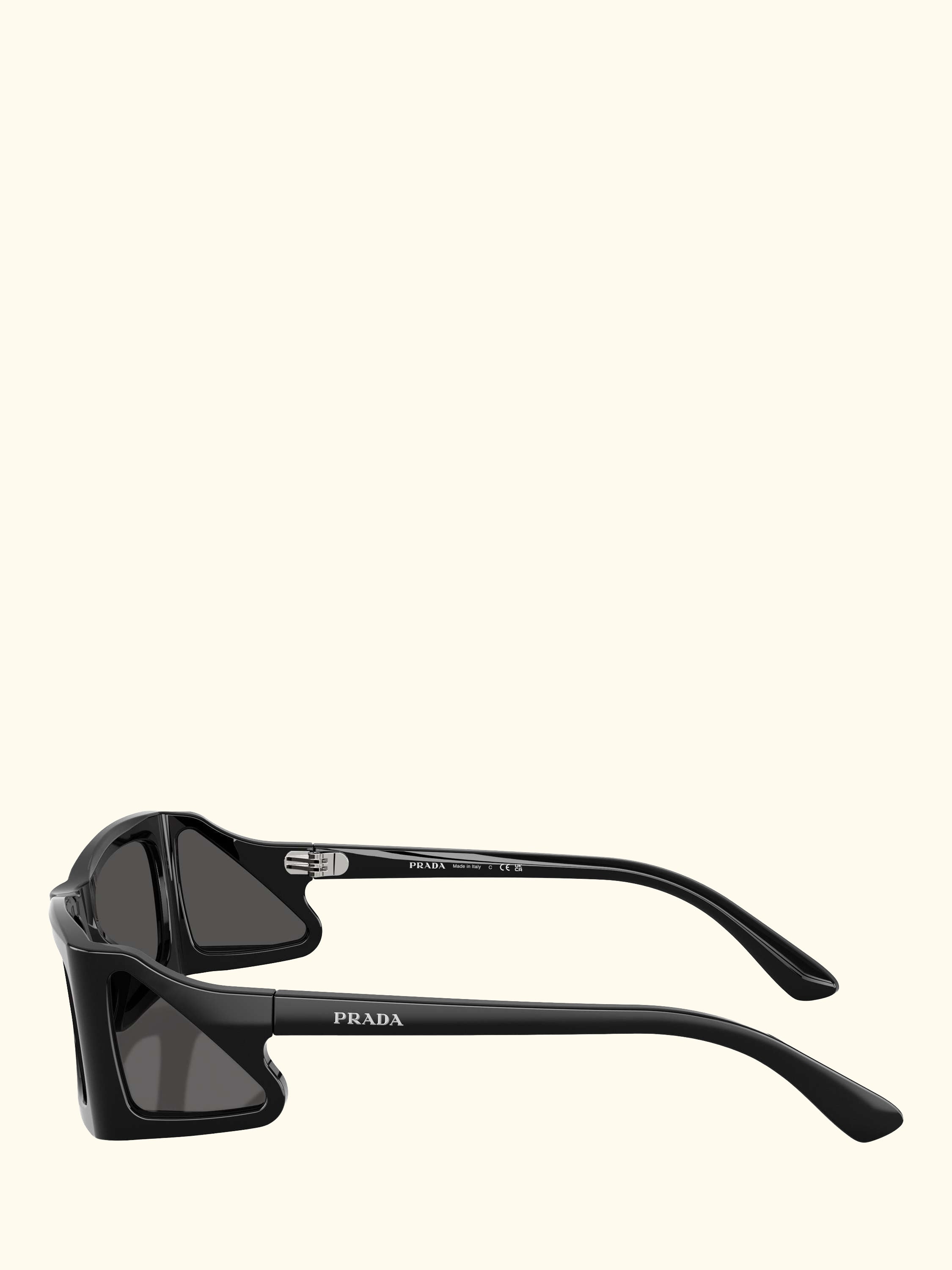 PR B03S Men's Rectangular Sunglasses, Black