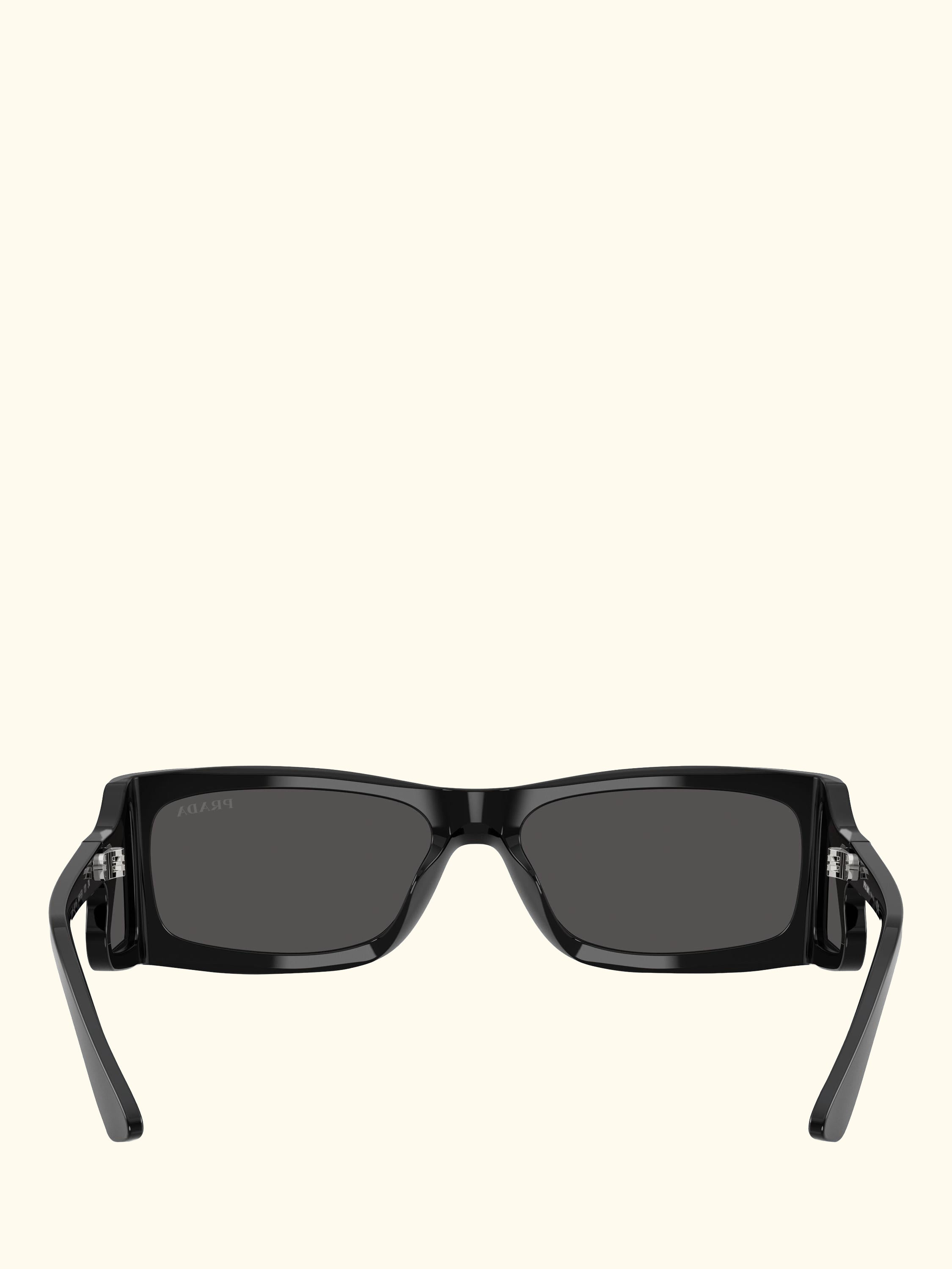PR B03S Men's Rectangular Sunglasses, Black