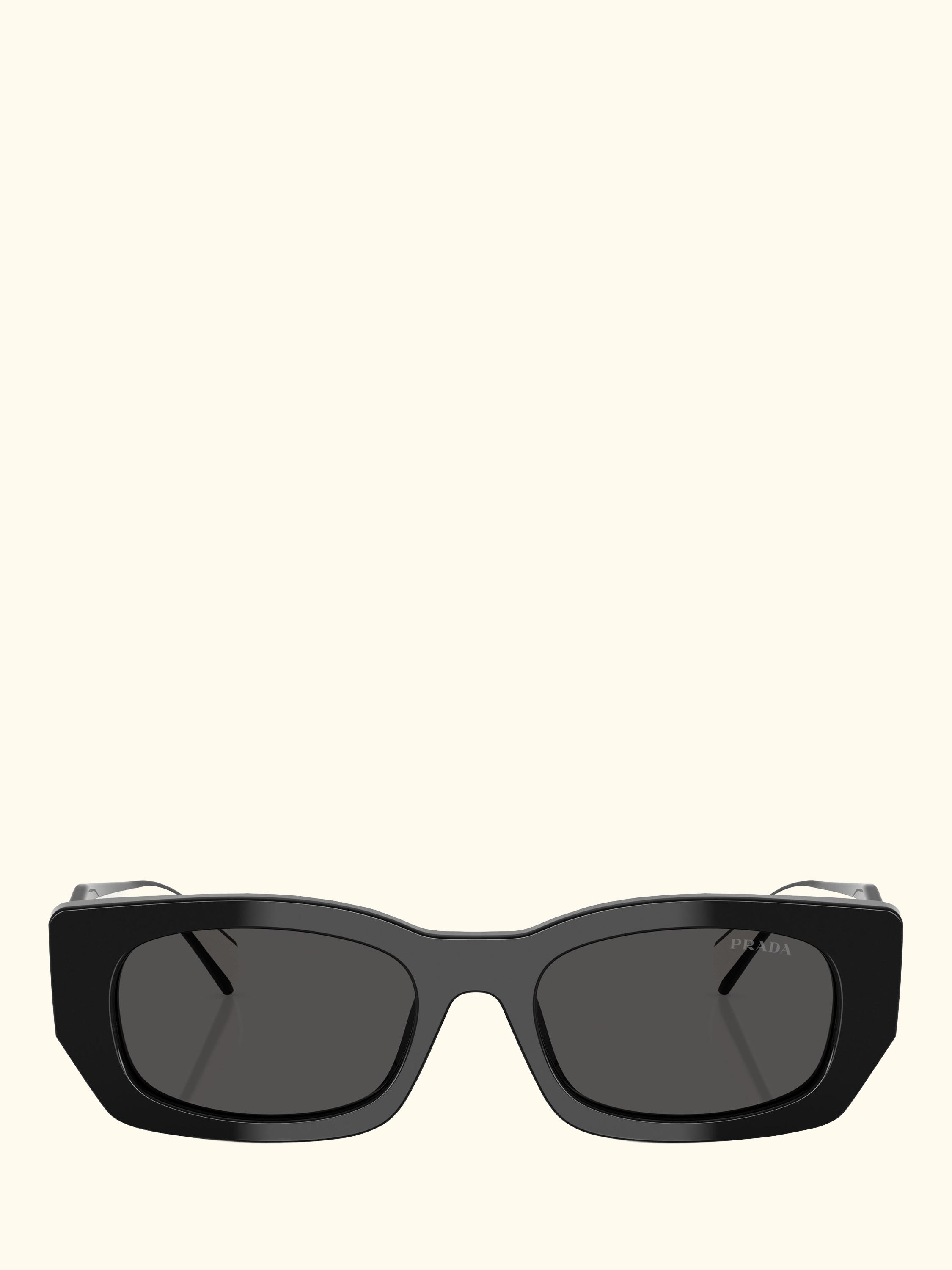 PR B05S Women's Rectangular Sunglasses, Black
