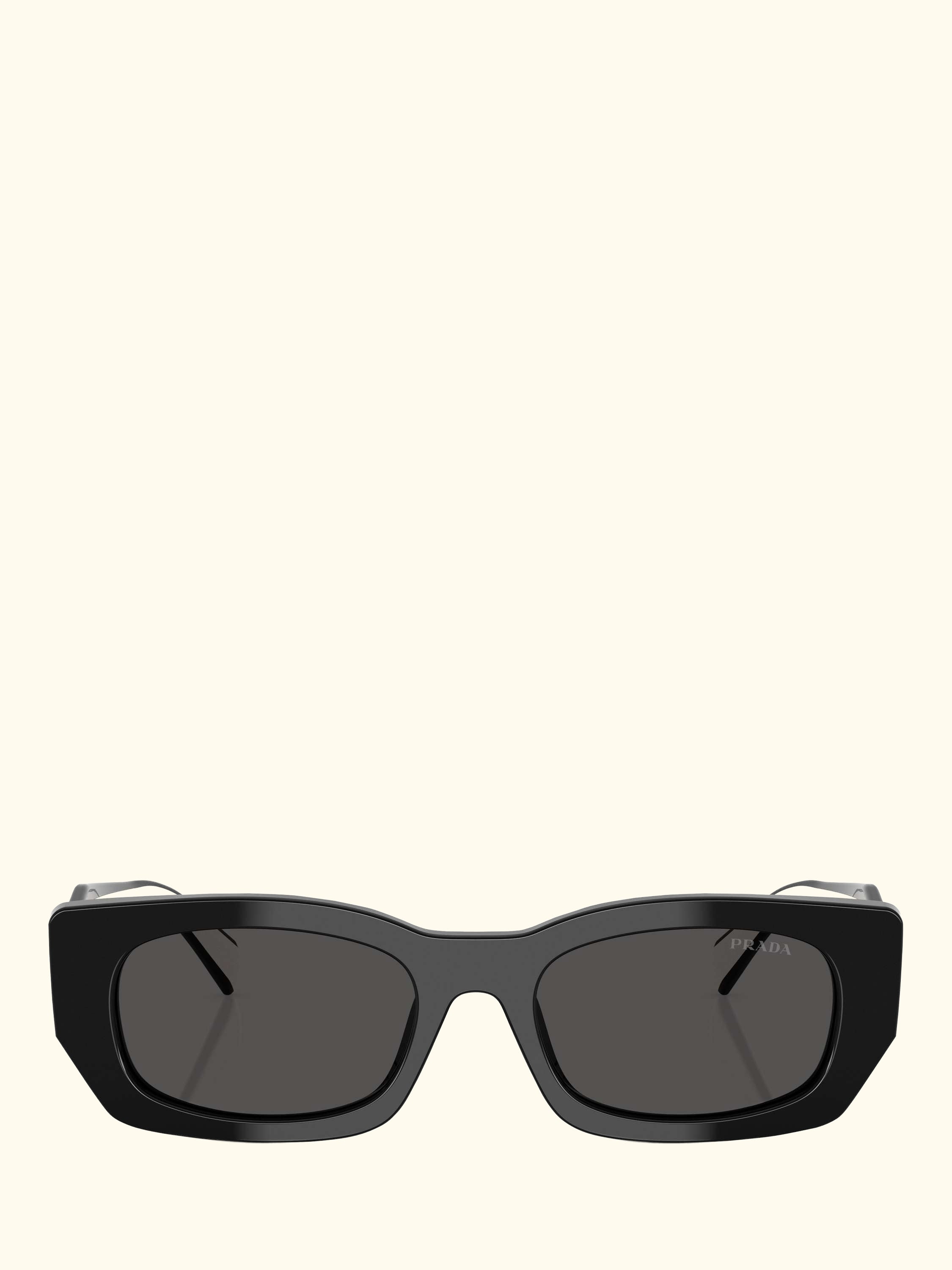 PR B05S Women's Rectangular Sunglasses, Black