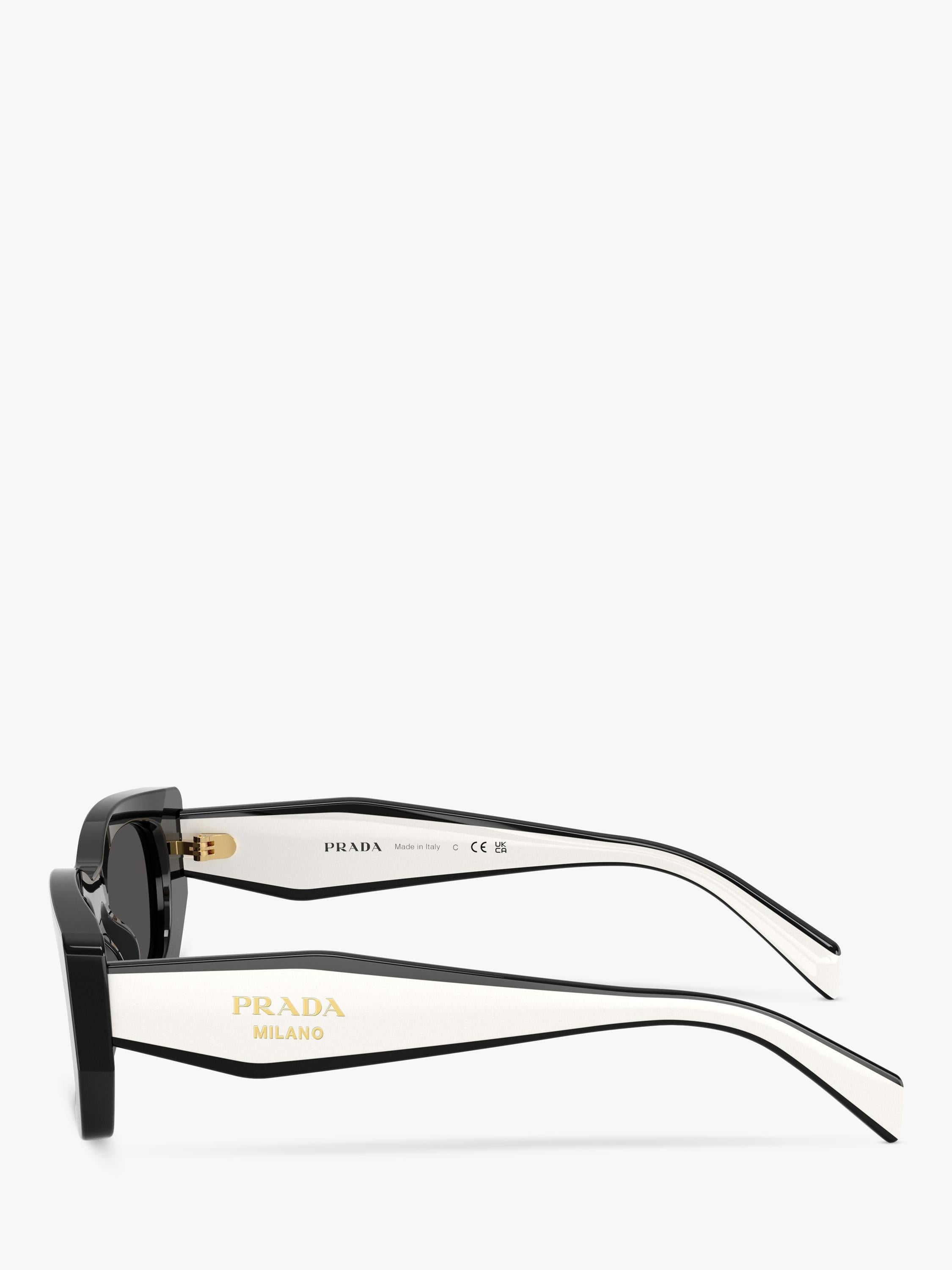 PR B05S Women's Rectangular Sunglasses, Black