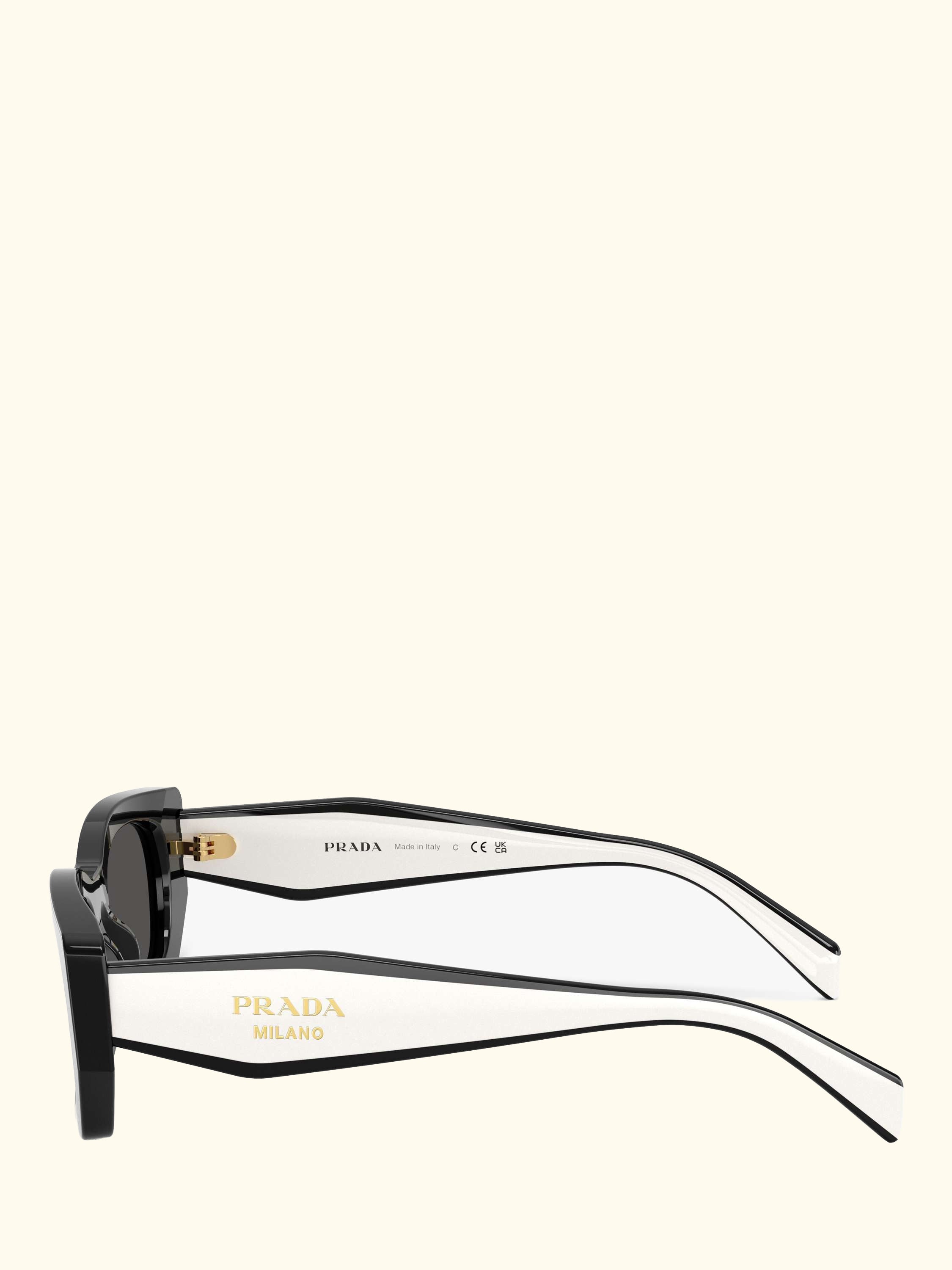 PR B05S Women's Rectangular Sunglasses, Black