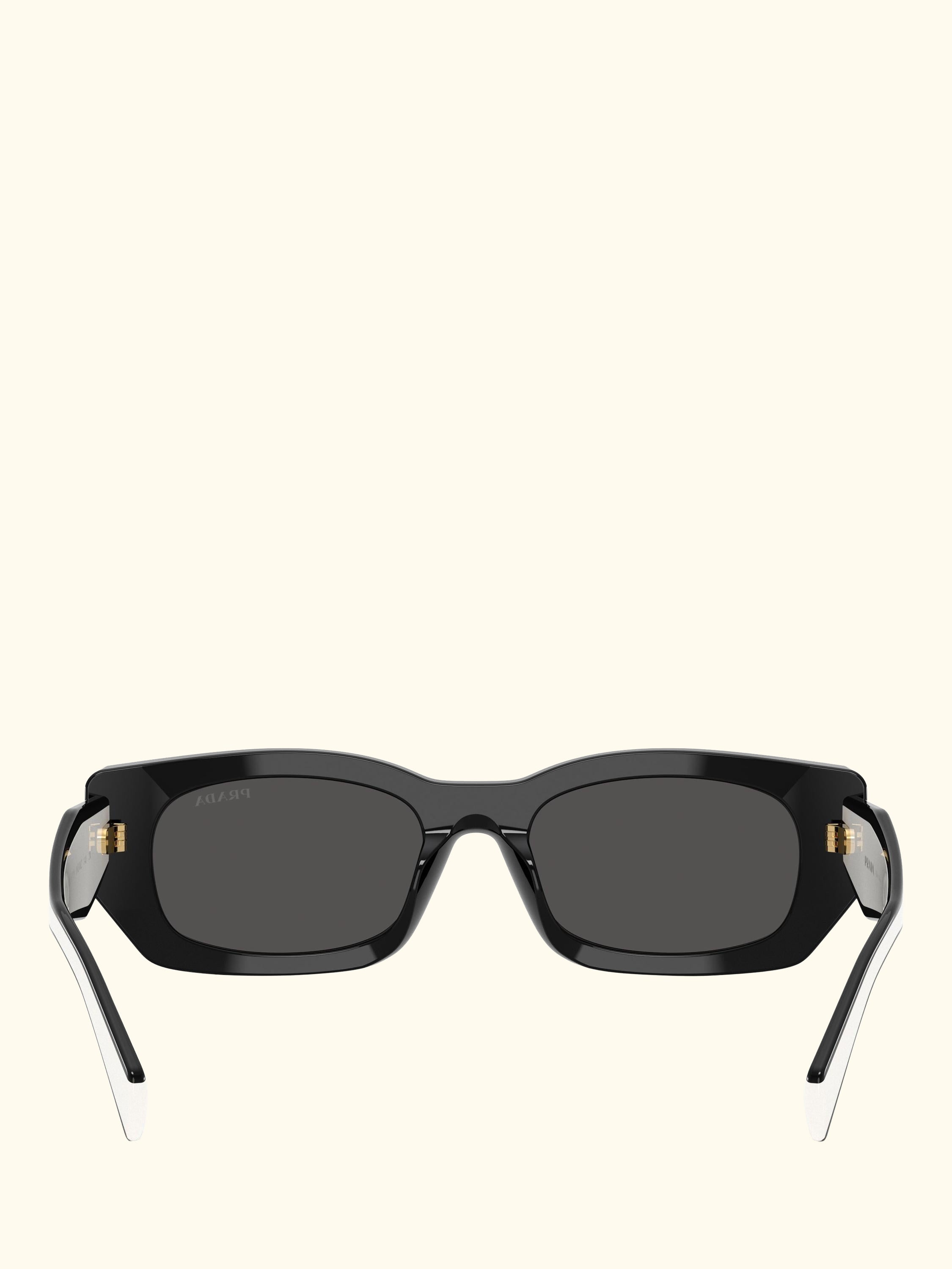 PR B05S Women's Rectangular Sunglasses, Black