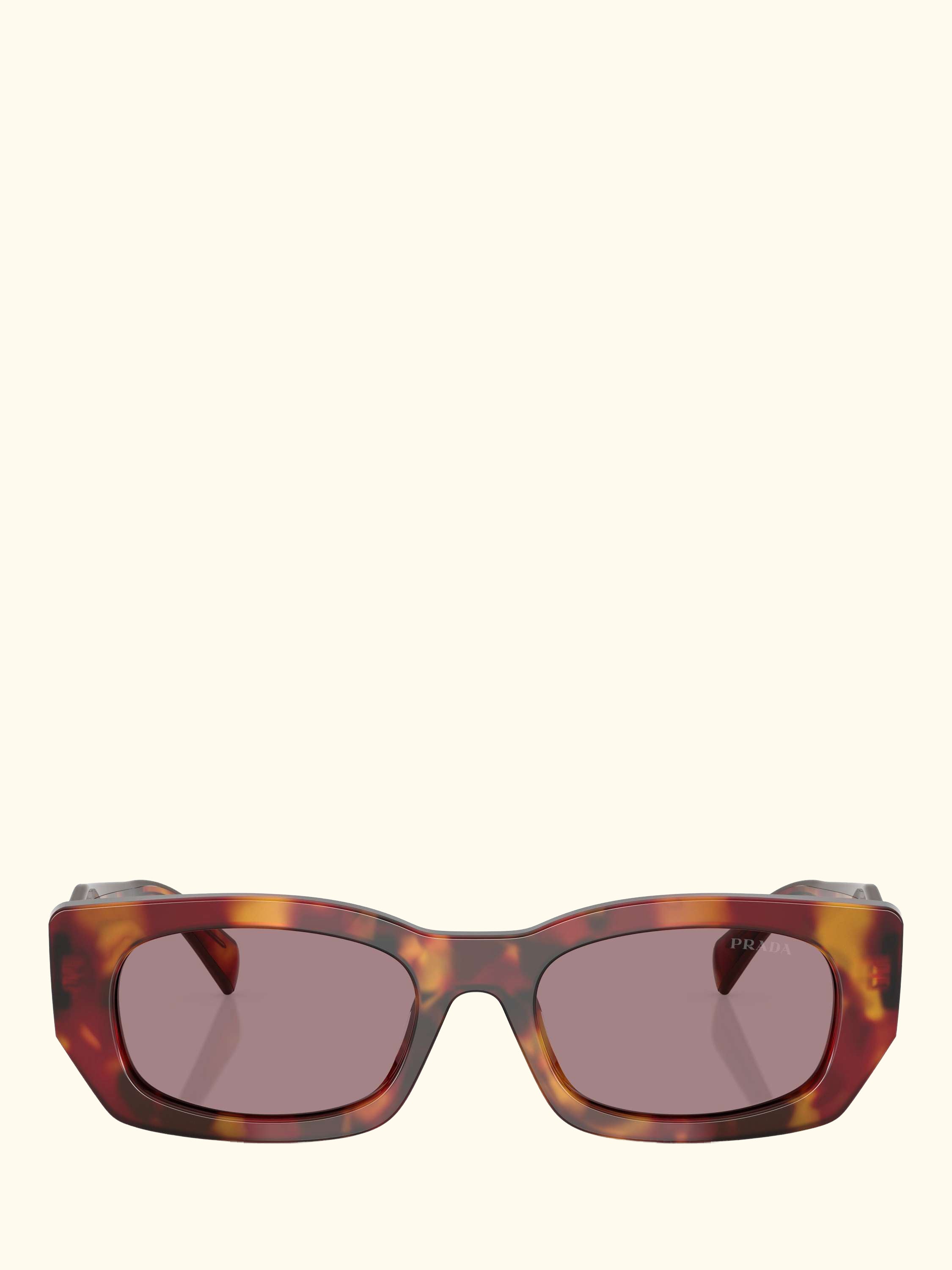 PR B05S Women's Rectangular Sunglasses, Poppy Tortoise/Brown