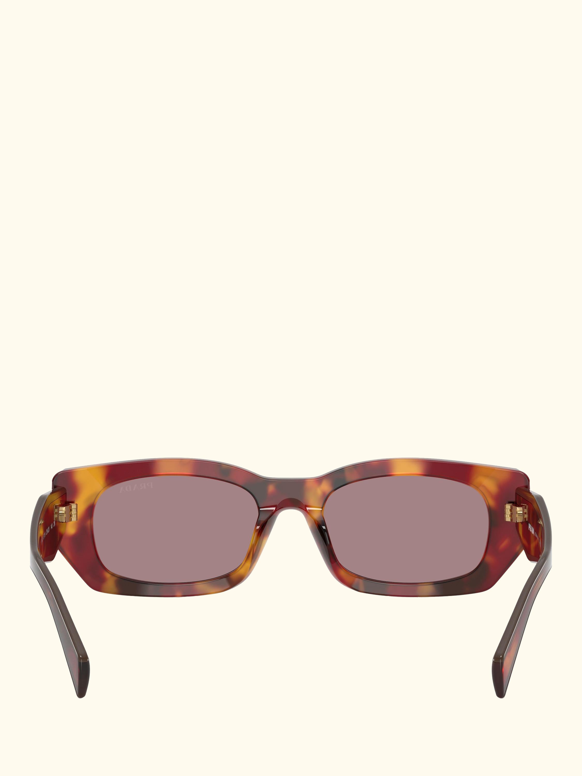 PR B05S Women's Rectangular Sunglasses, Poppy Tortoise/Brown