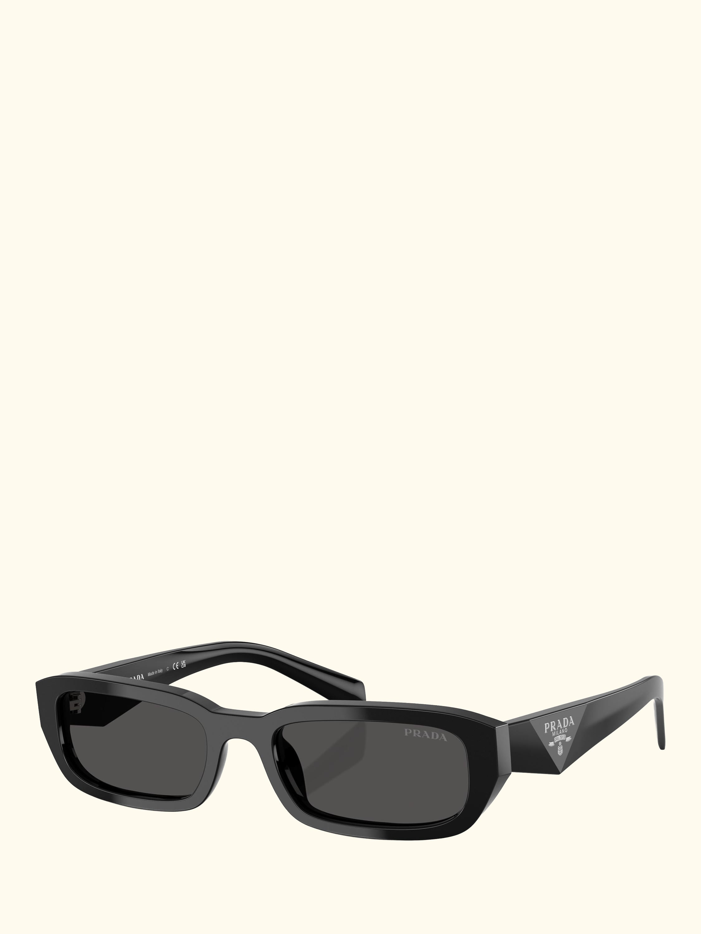 PR B06S Women's Rectangular Sunglasses, Black