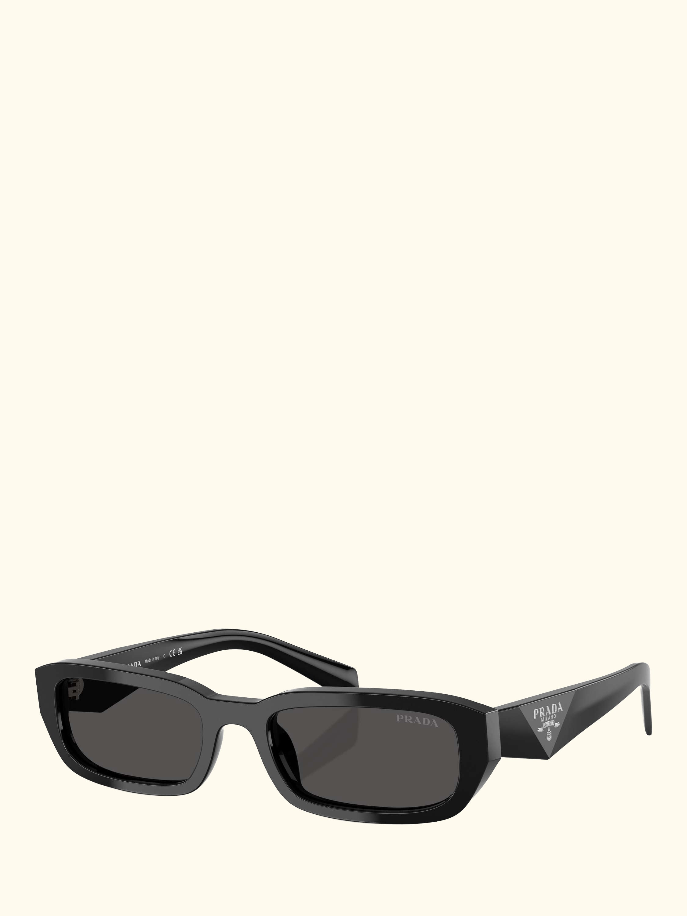 PR B06S Women's Rectangular Sunglasses, Black