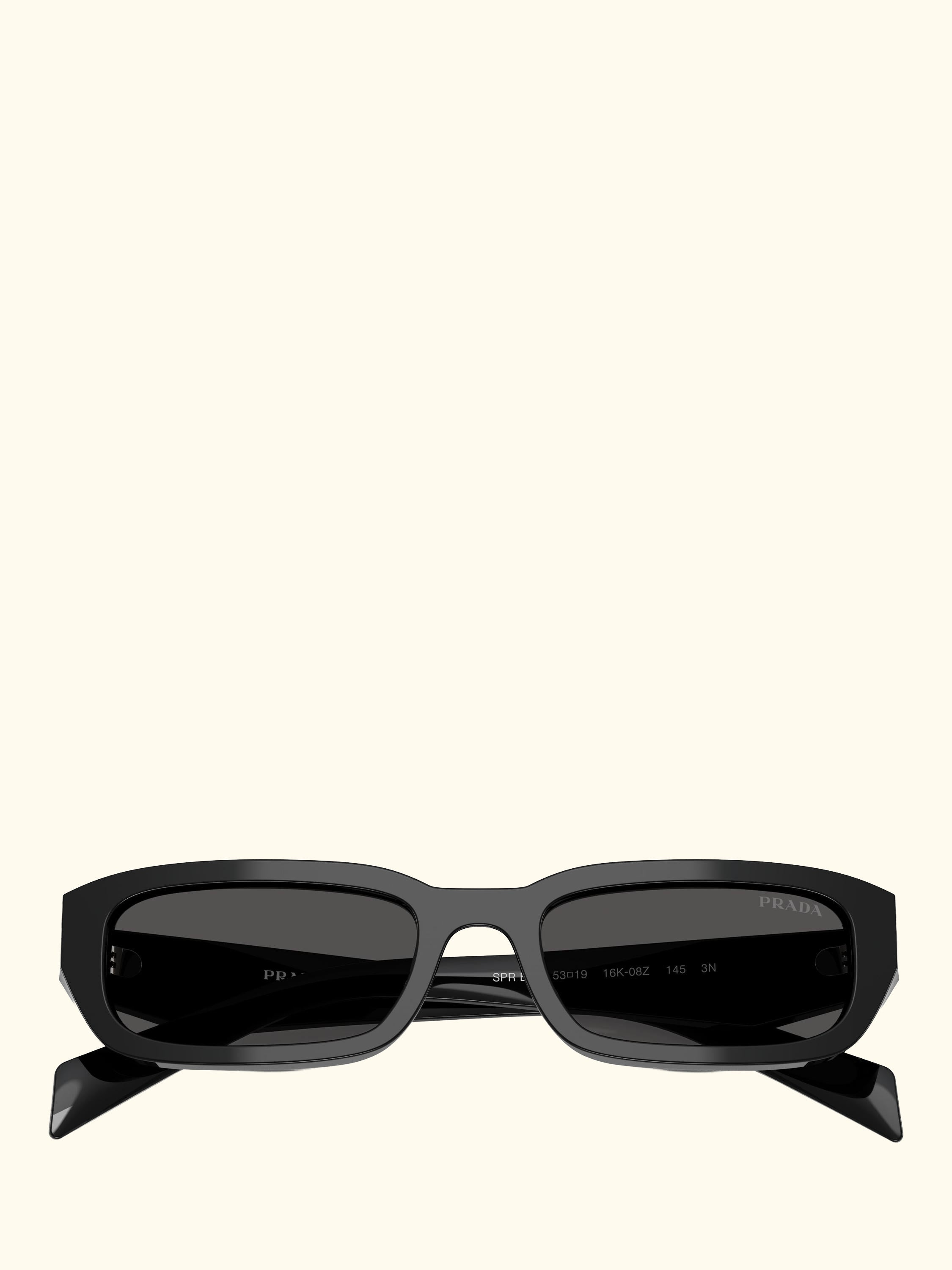 PR B06S Women's Rectangular Sunglasses, Black