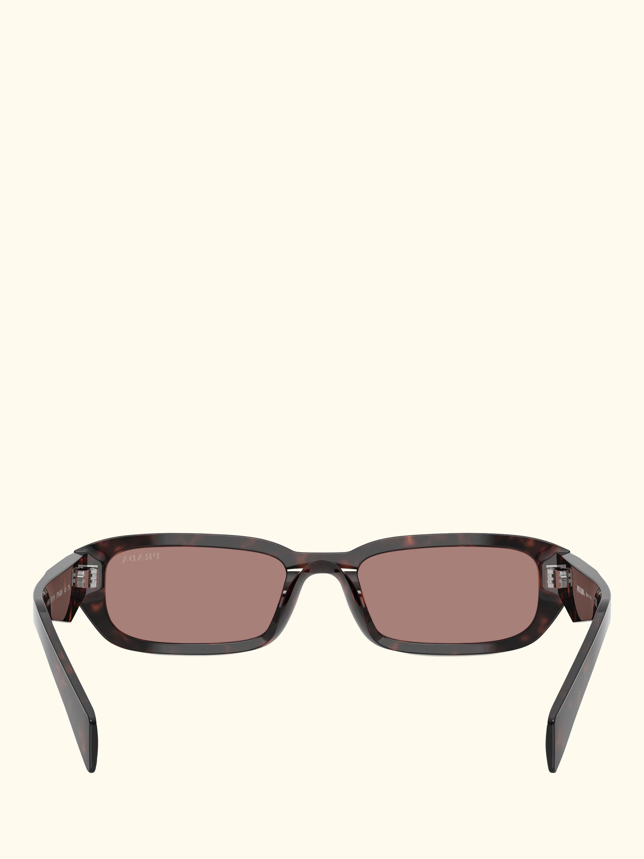 PR B06S Women's Rectangular Sunglasses, Root Tortoise/Brown
