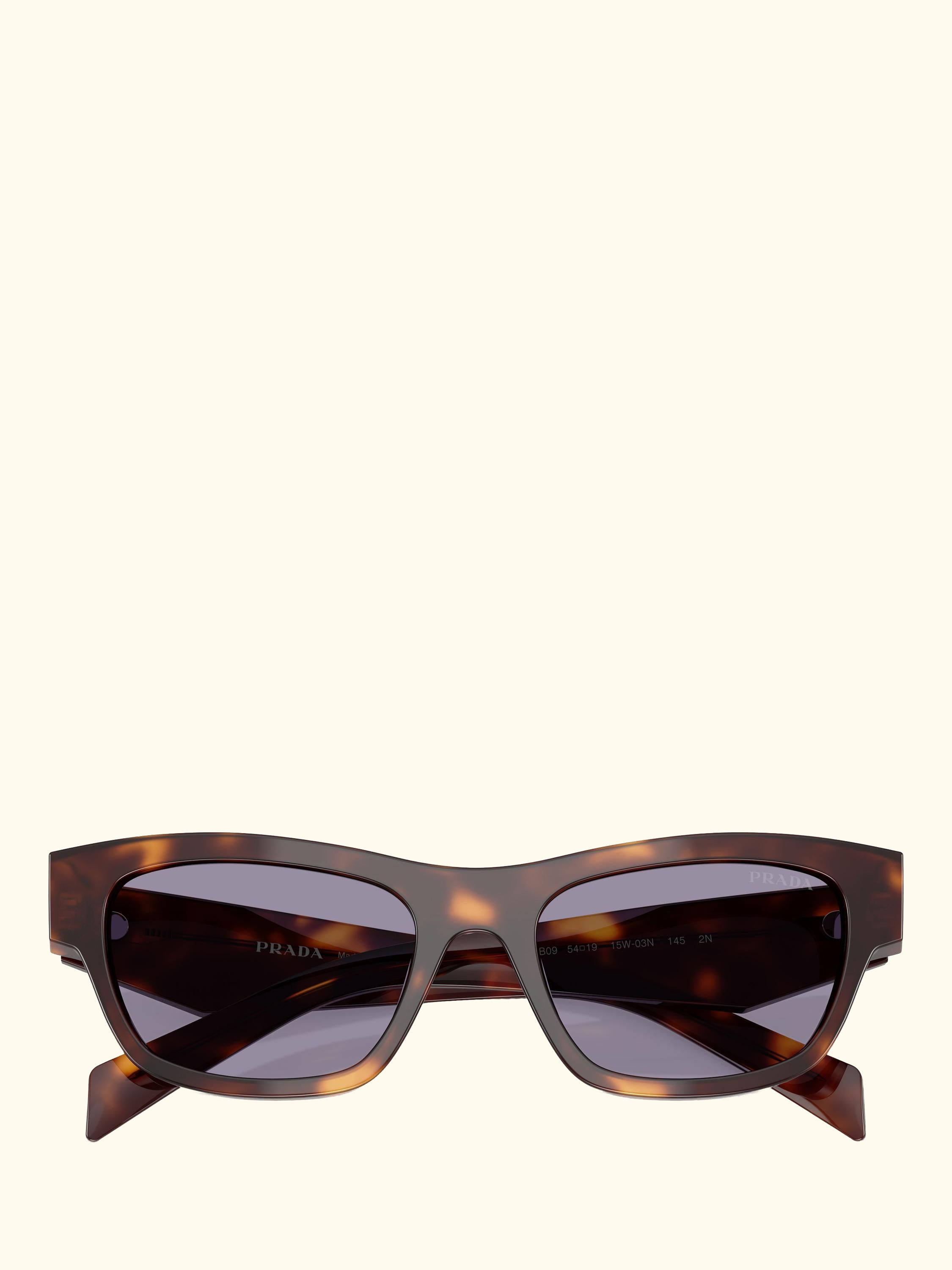 PR B09S Women's Oval Sunglasses, Classic Tortoise/Purple