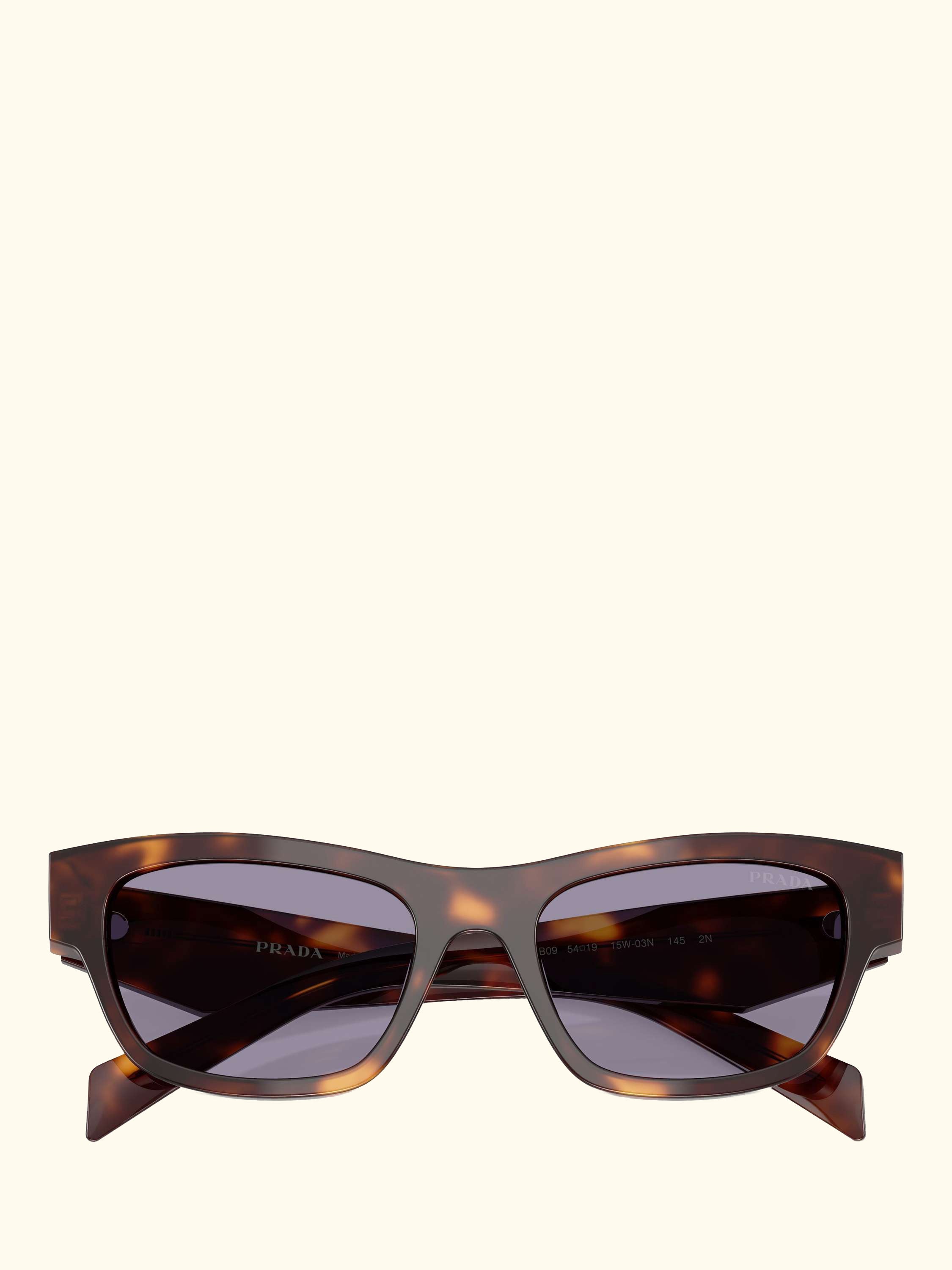 PR B09S Women's Oval Sunglasses, Classic Tortoise/Purple