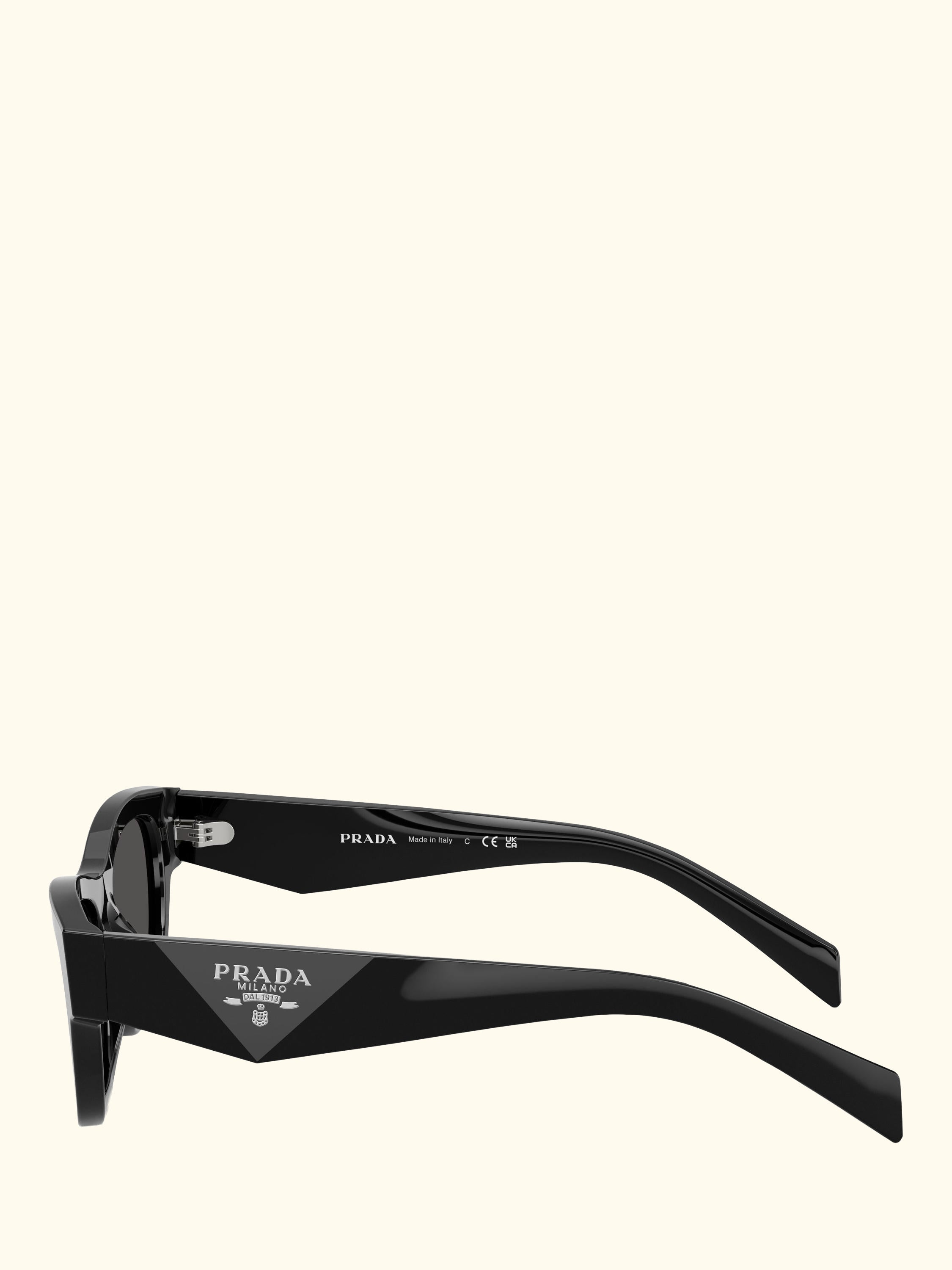 PR B09S Women's Oval Sunglasses, Black/Grey