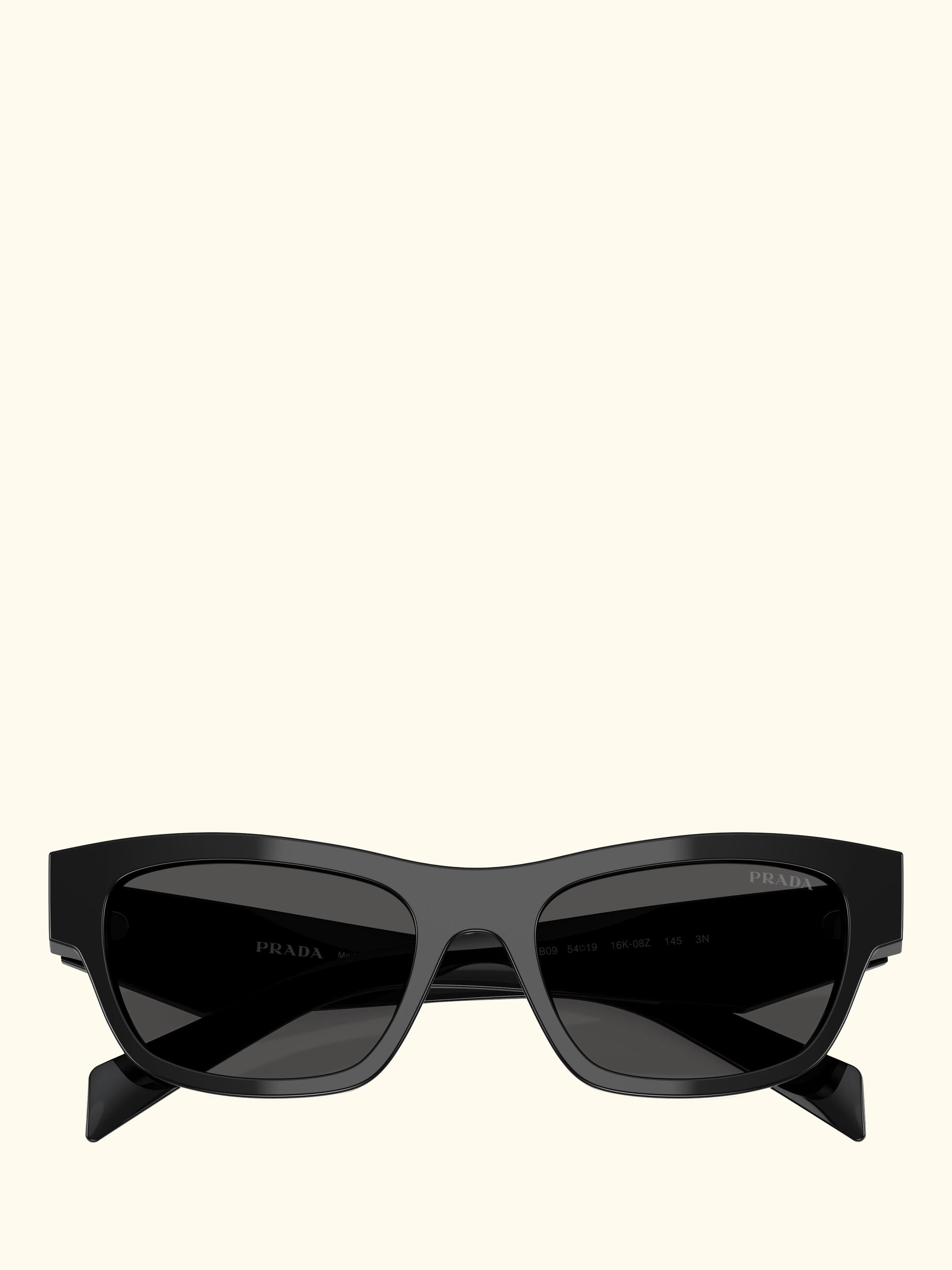 PR B09S Women's Oval Sunglasses, Black/Grey