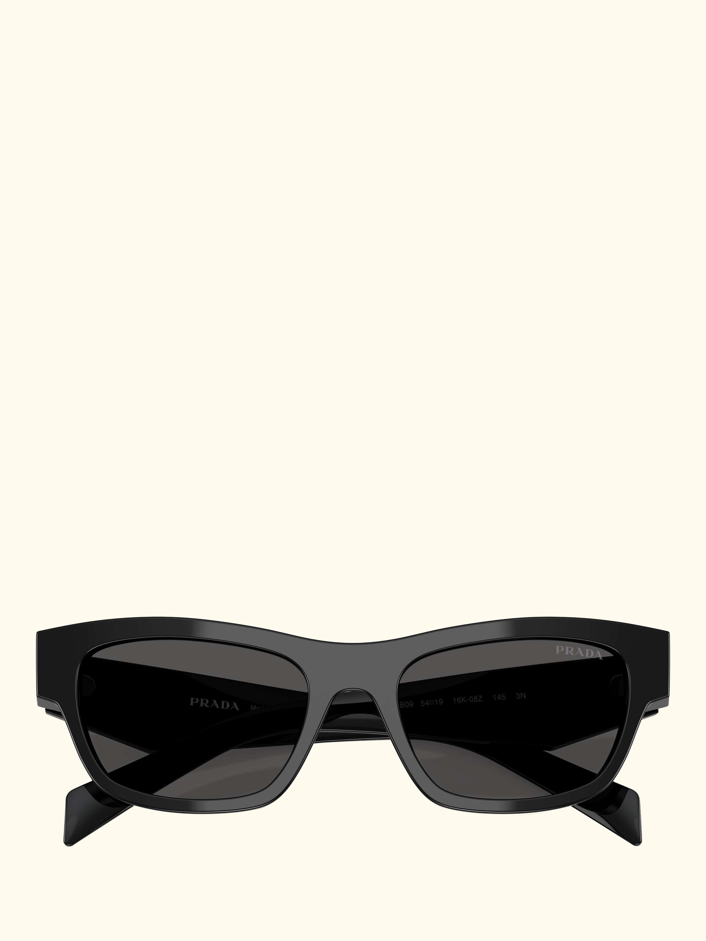 PR B09S Women's Oval Sunglasses, Black/Grey