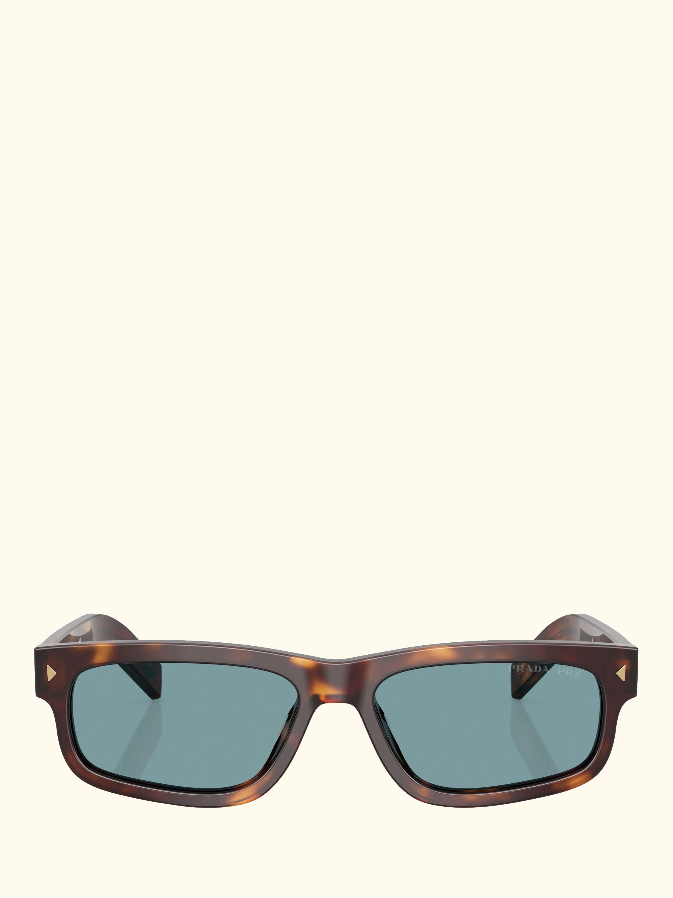 PR B11S Men's Polarised Rectangular Sunglasses, Classic Tortoise/Blue