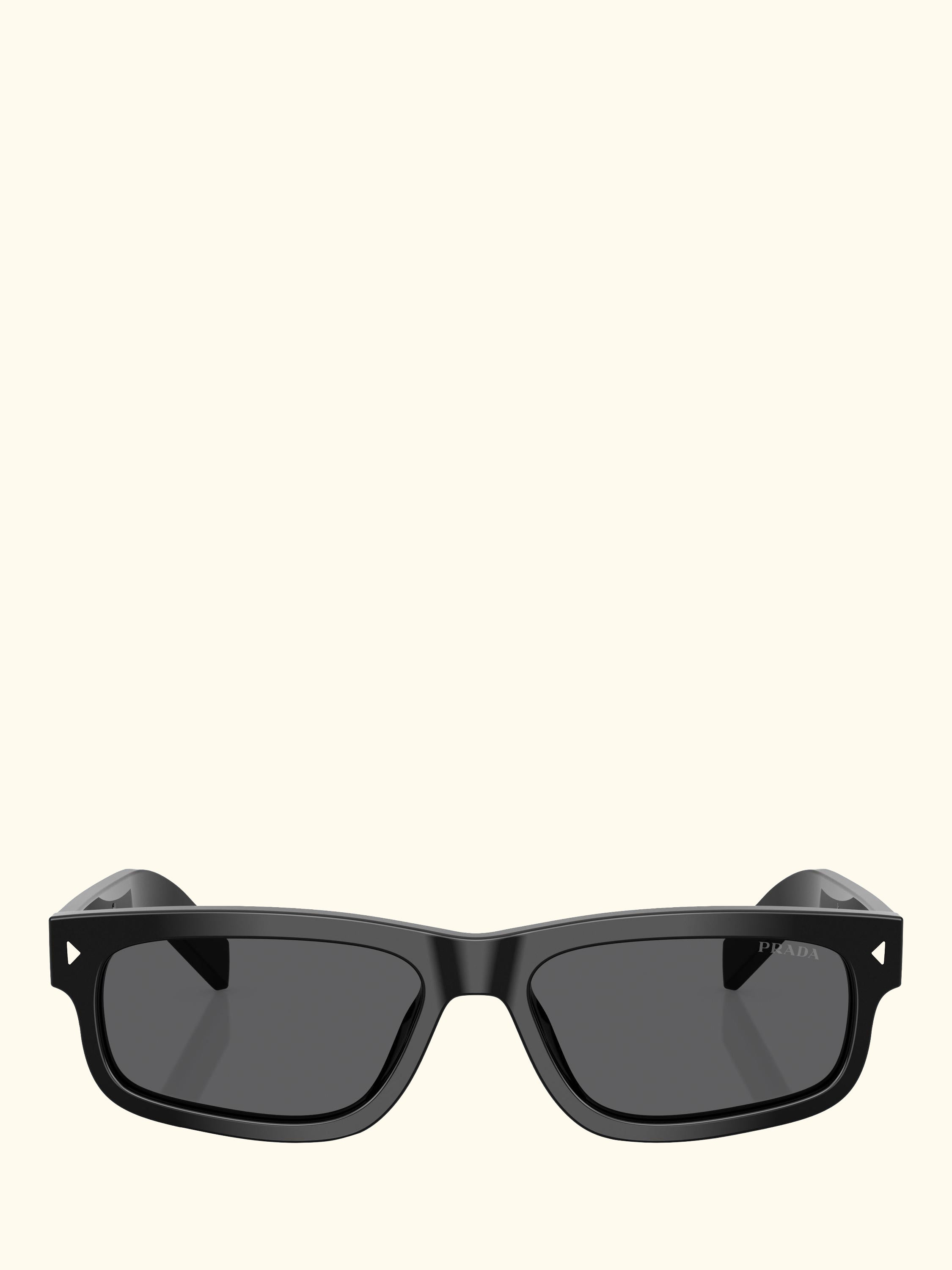 PR B11S Men's Rectangular Sunglasses, Black/Grey