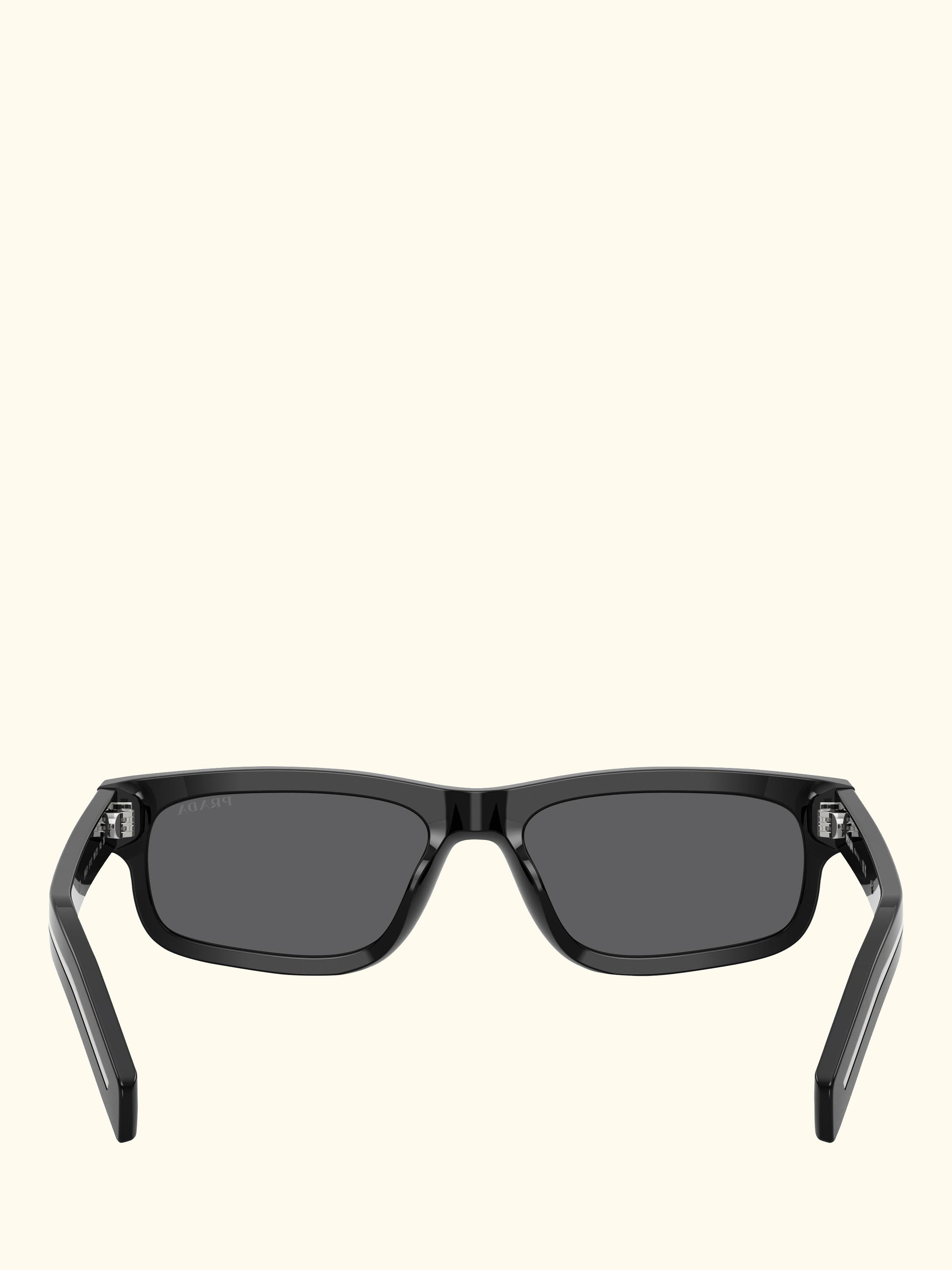 PR B11S Men's Rectangular Sunglasses, Black/Grey