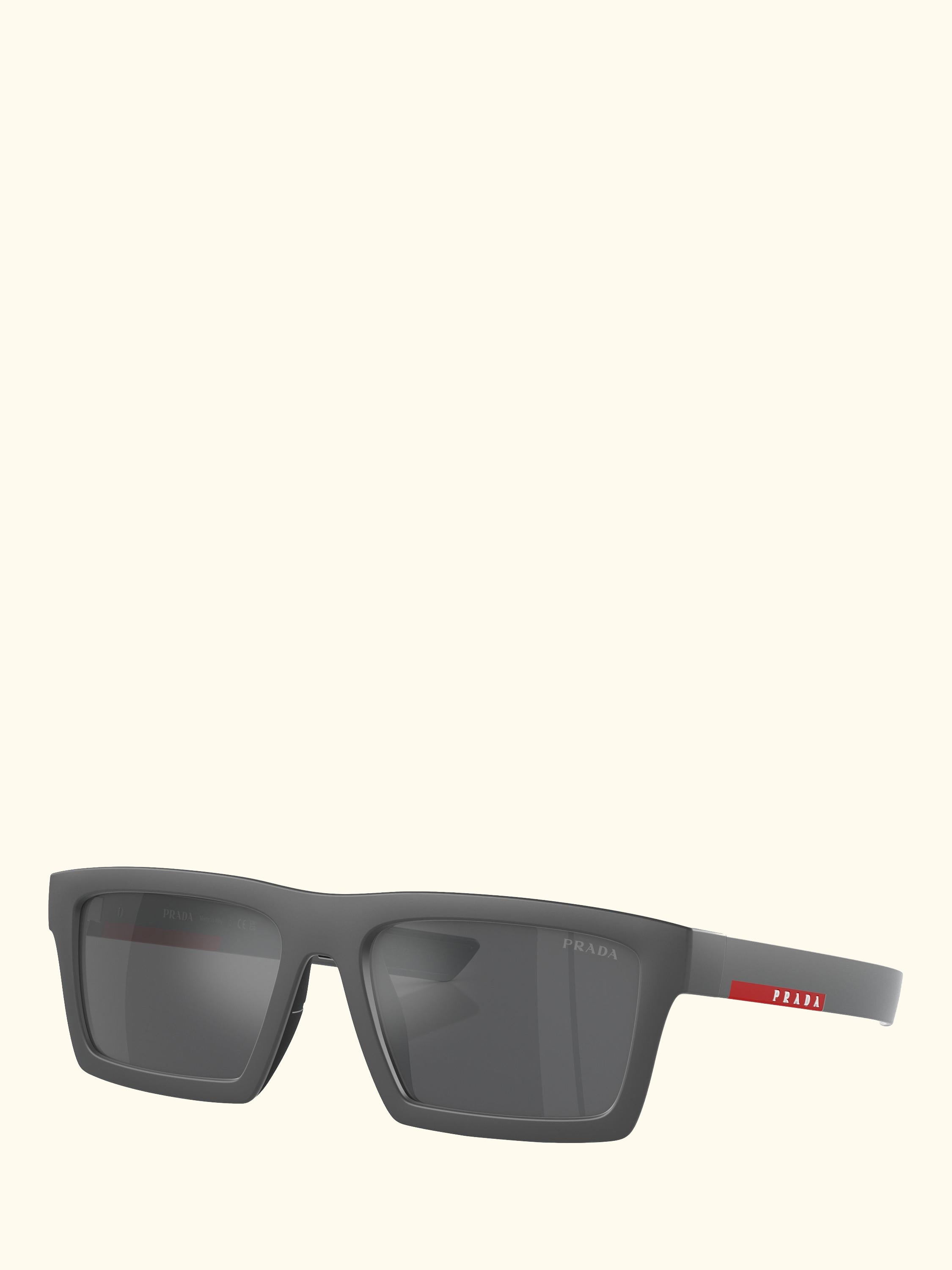 PS02ZSU Men's Rectangular Sunglasses, Grey