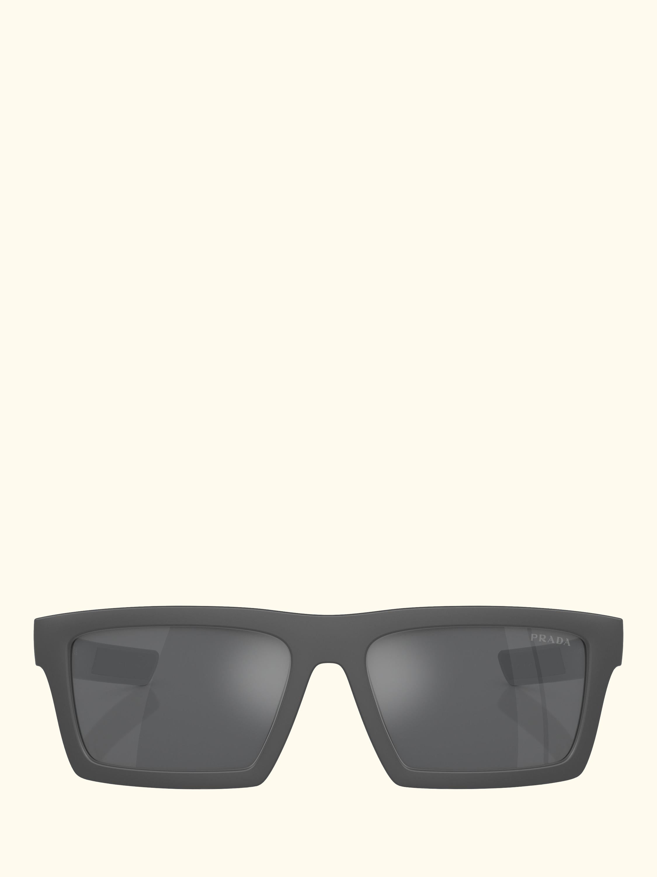 PS02ZSU Men's Rectangular Sunglasses, Grey