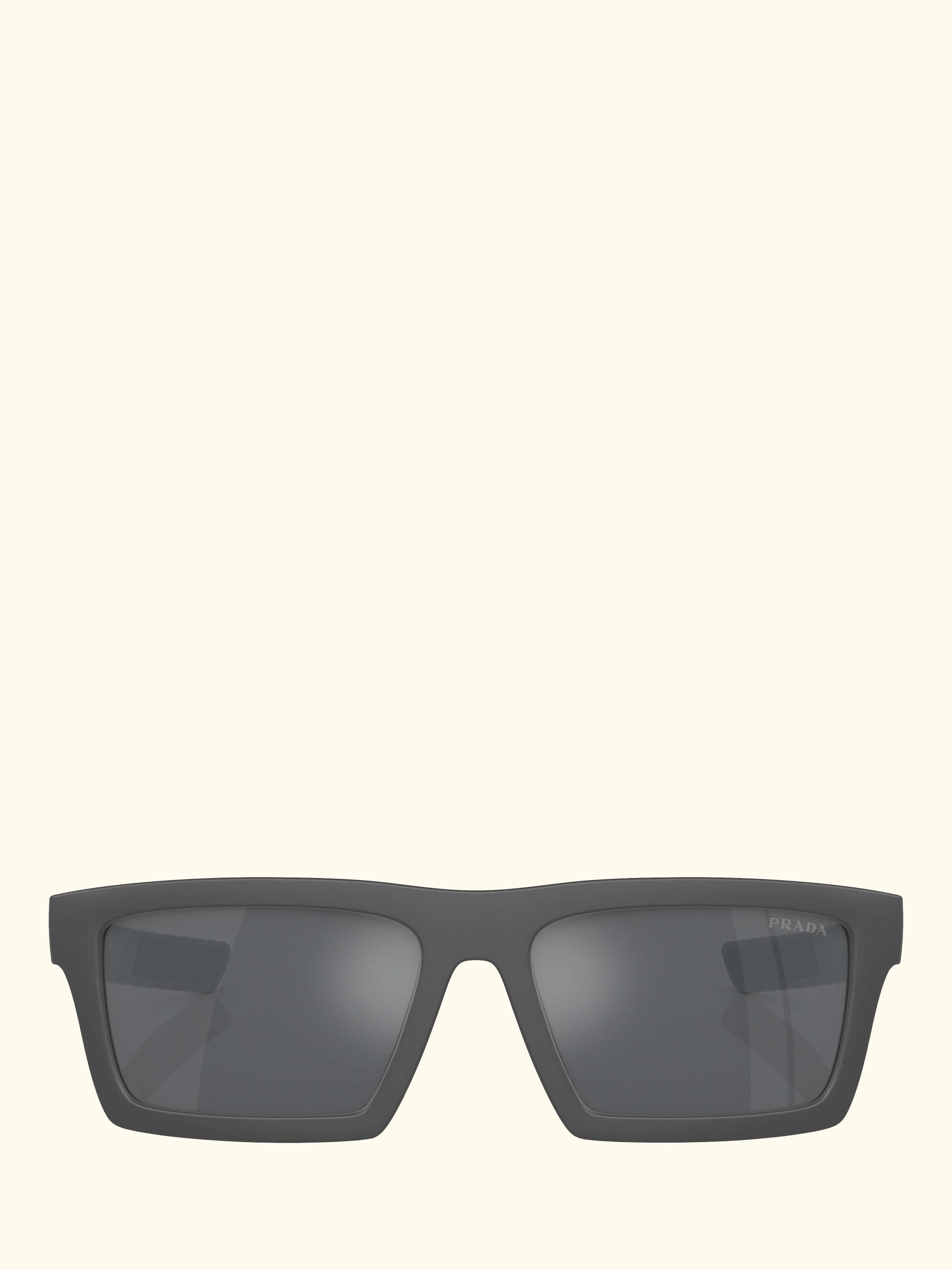 PS02ZSU Men's Rectangular Sunglasses, Grey